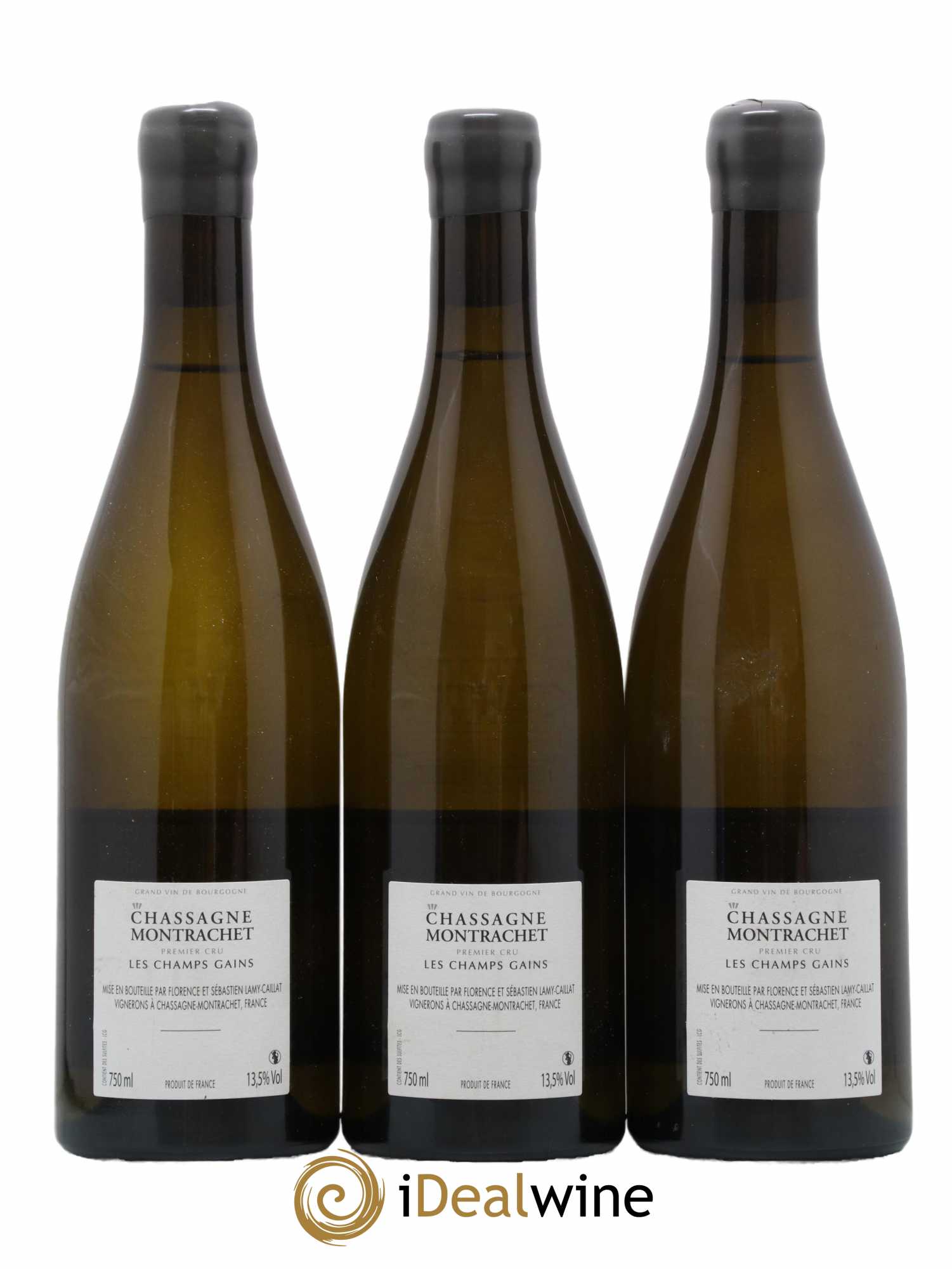 Chassagne-Montrachet 1er Cru Les Champs Gains Lamy-Caillat (Domaine) 2015 - Lot de 3 bouteilles - 1