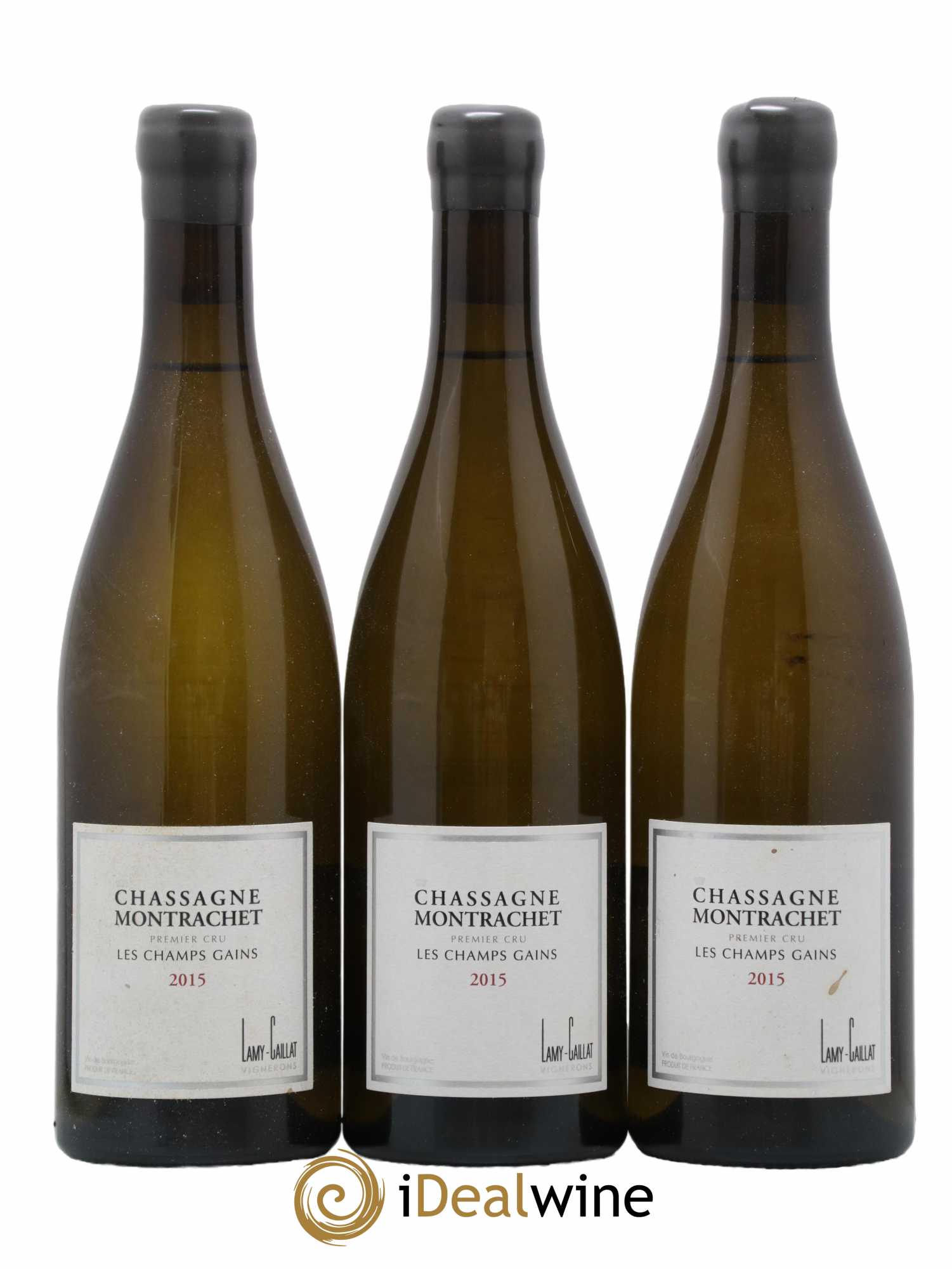Chassagne-Montrachet 1er Cru Les Champs Gains Lamy-Caillat (Domaine) 2015 - Lot de 3 bouteilles - 0