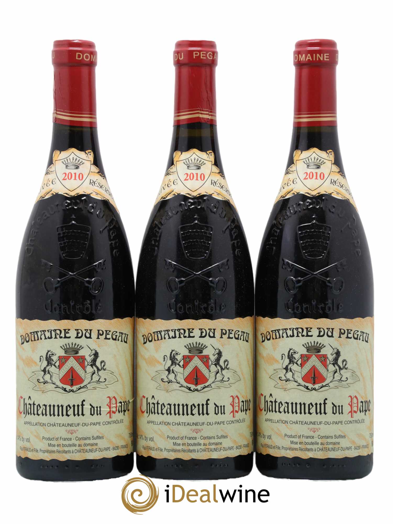 Châteauneuf-du-Pape Domaine du Pégau Cuvée Réservée Paul et Laurence Féraud 2010 - Lot de 3 bouteilles - 0