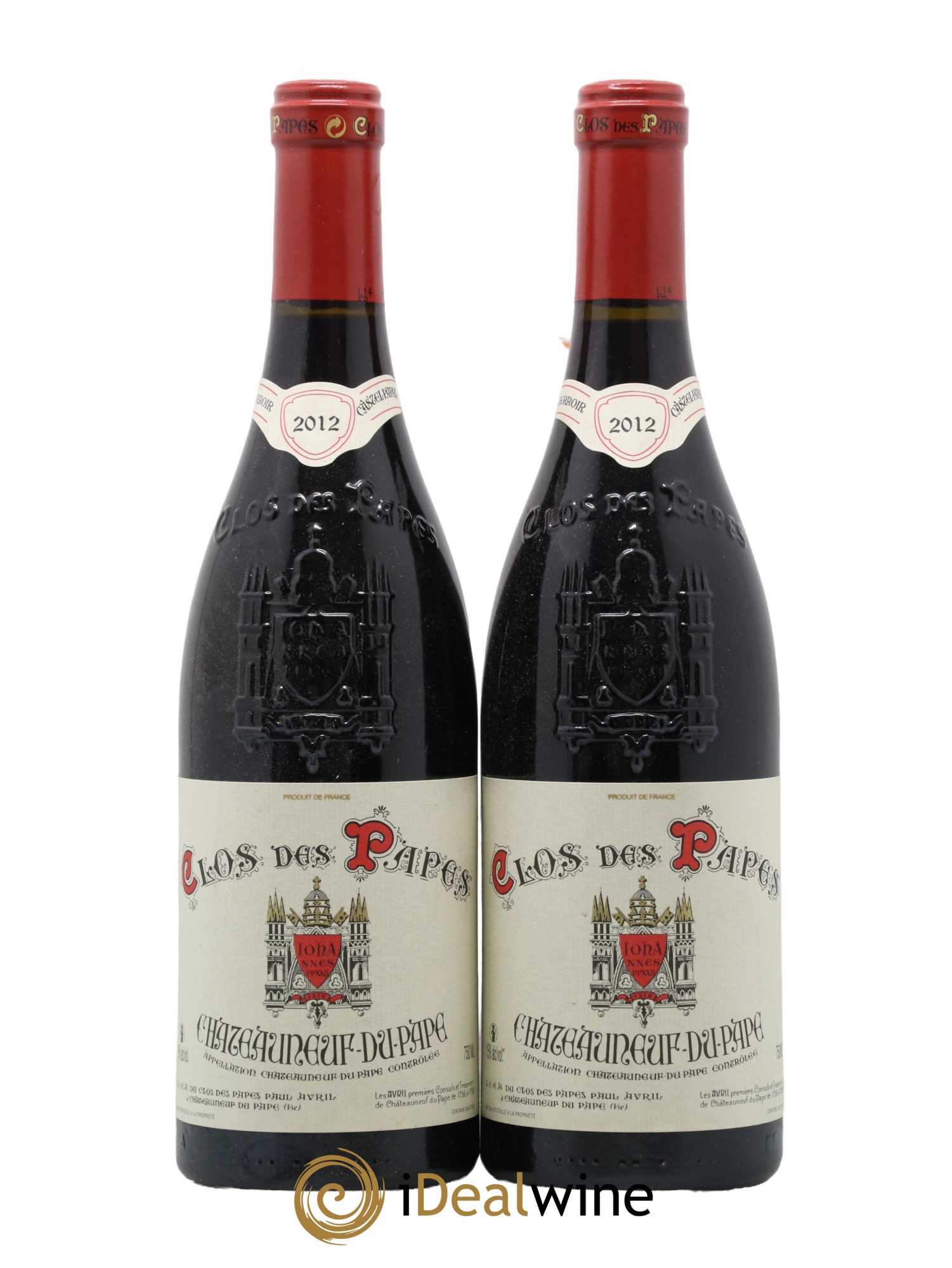 Châteauneuf-du-Pape Clos des Papes - Paul Avril 2012 - Lot de 2 bouteilles - 0