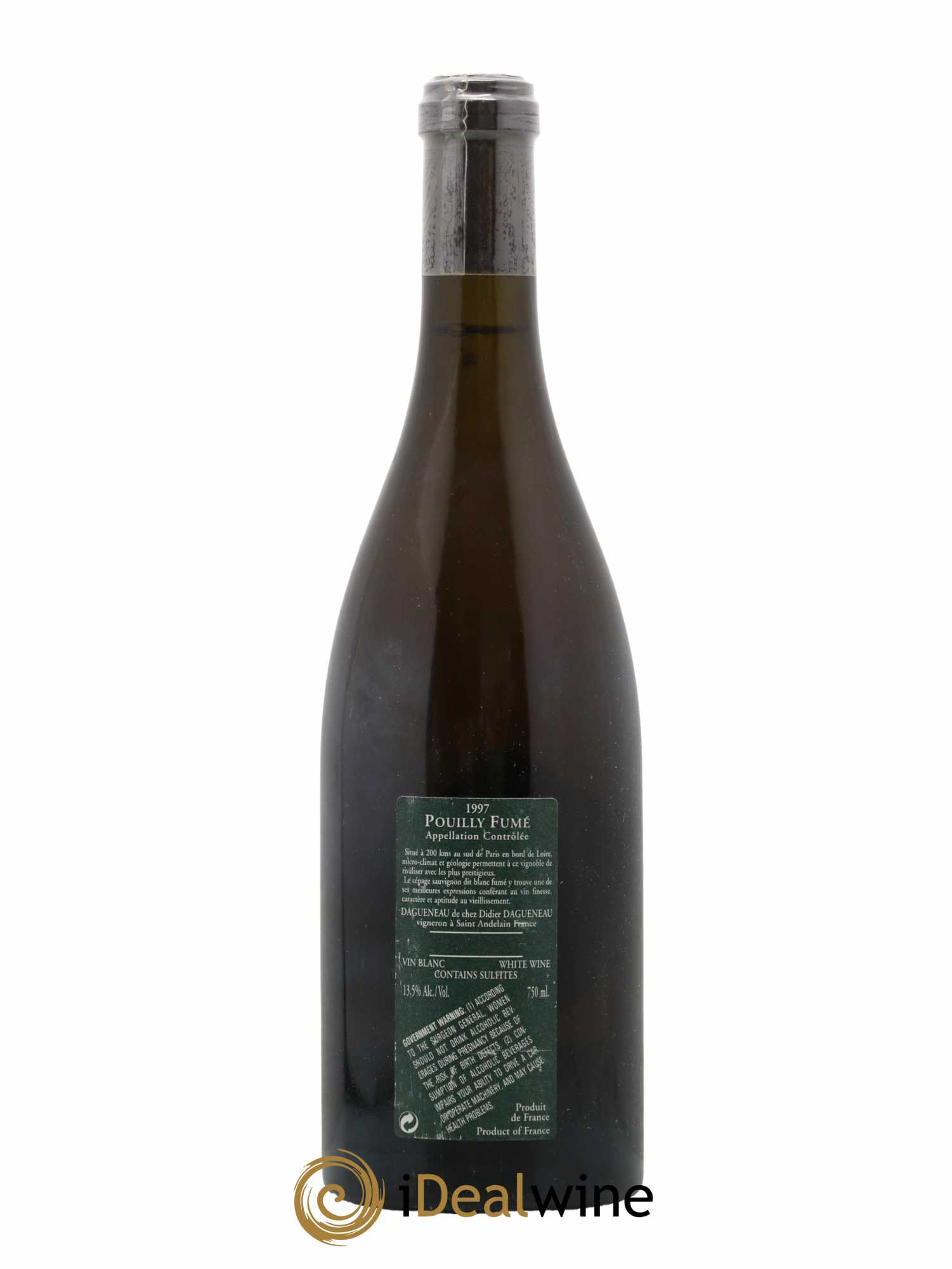 Vin de France (anciennement Pouilly-Fumé) Silex Dagueneau (Domaine Didier - Louis-Benjamin) 1997 - Lot de 1 bouteille - 1