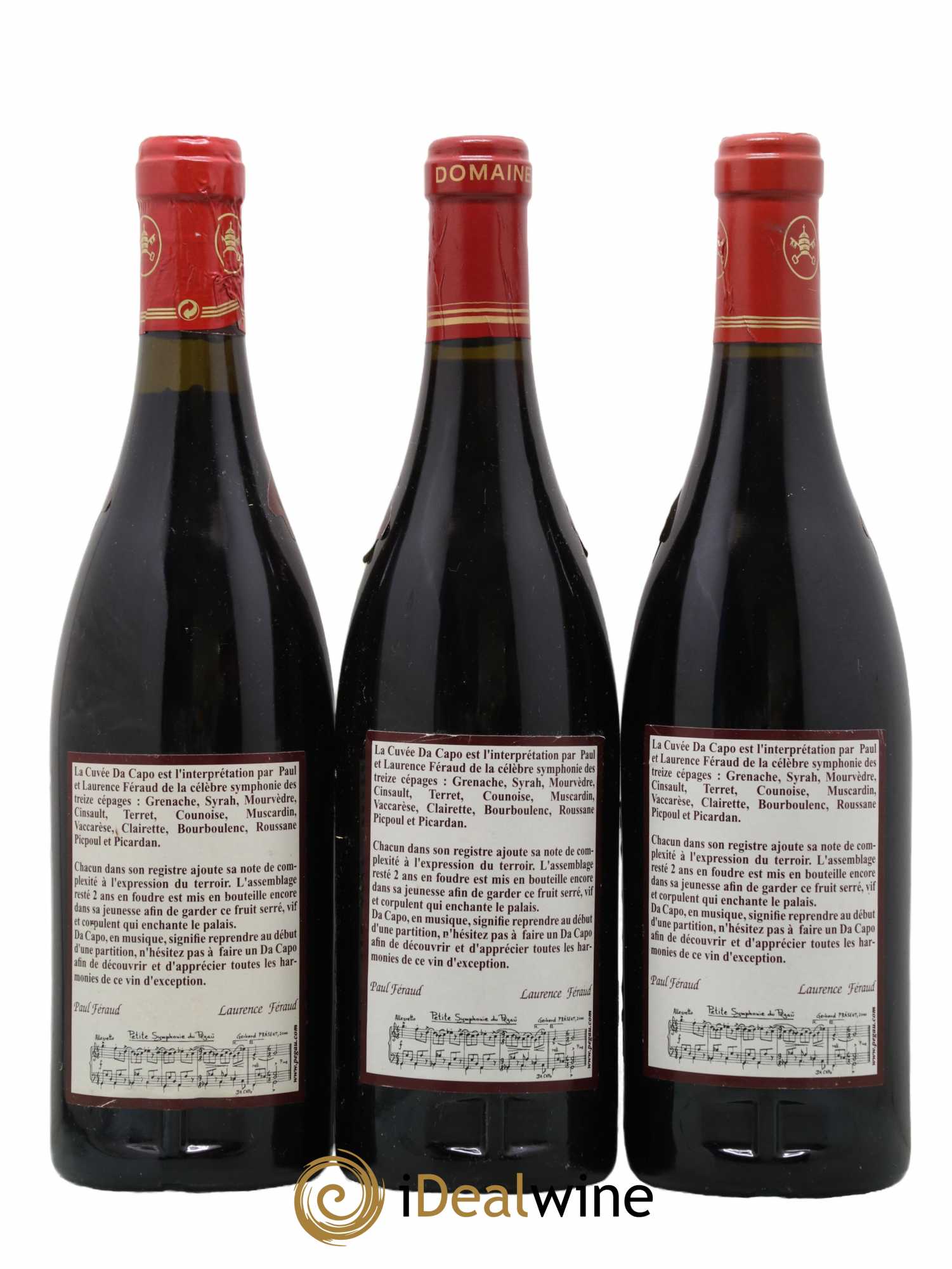 Châteauneuf-du-Pape Domaine du Pégau Cuvée Da Capo Paul et Laurence Féraud 1998 - Lot de 3 bouteilles - 1
