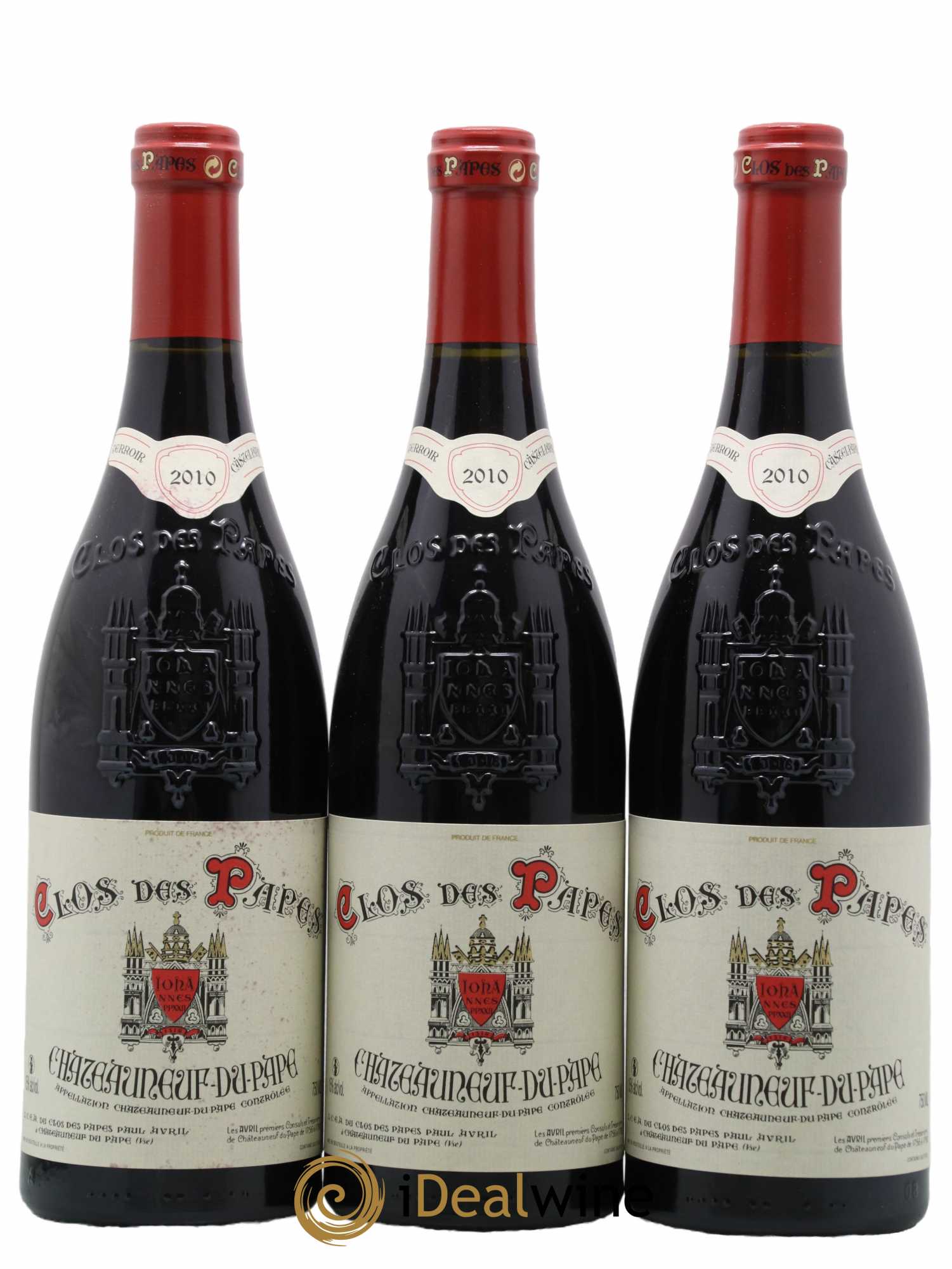 Châteauneuf-du-Pape Clos des Papes - Paul Avril 2010 - Lot de 6 bouteilles - 1