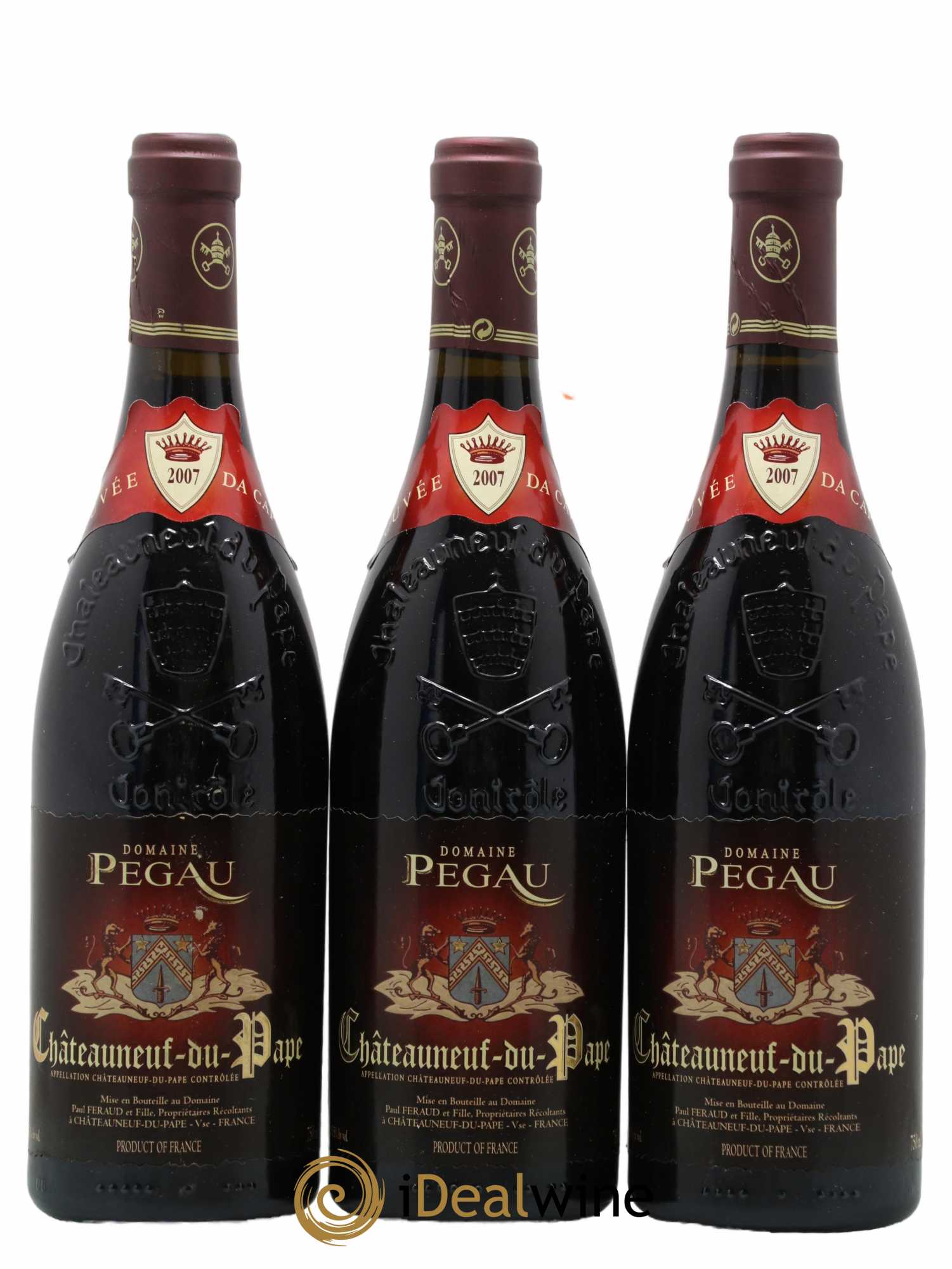 Châteauneuf-du-Pape Domaine du Pégau Cuvée Da Capo Paul et Laurence Féraud 2007 - Lot de 3 bouteilles - 0
