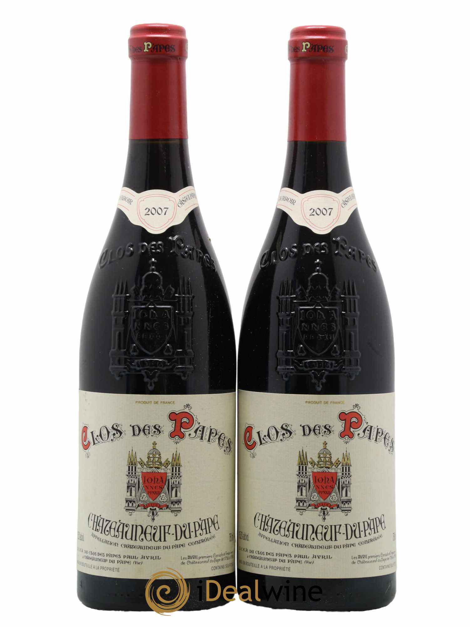Châteauneuf-du-Pape Clos des Papes - Paul Avril 2007 - Lot de 2 bouteilles - 0