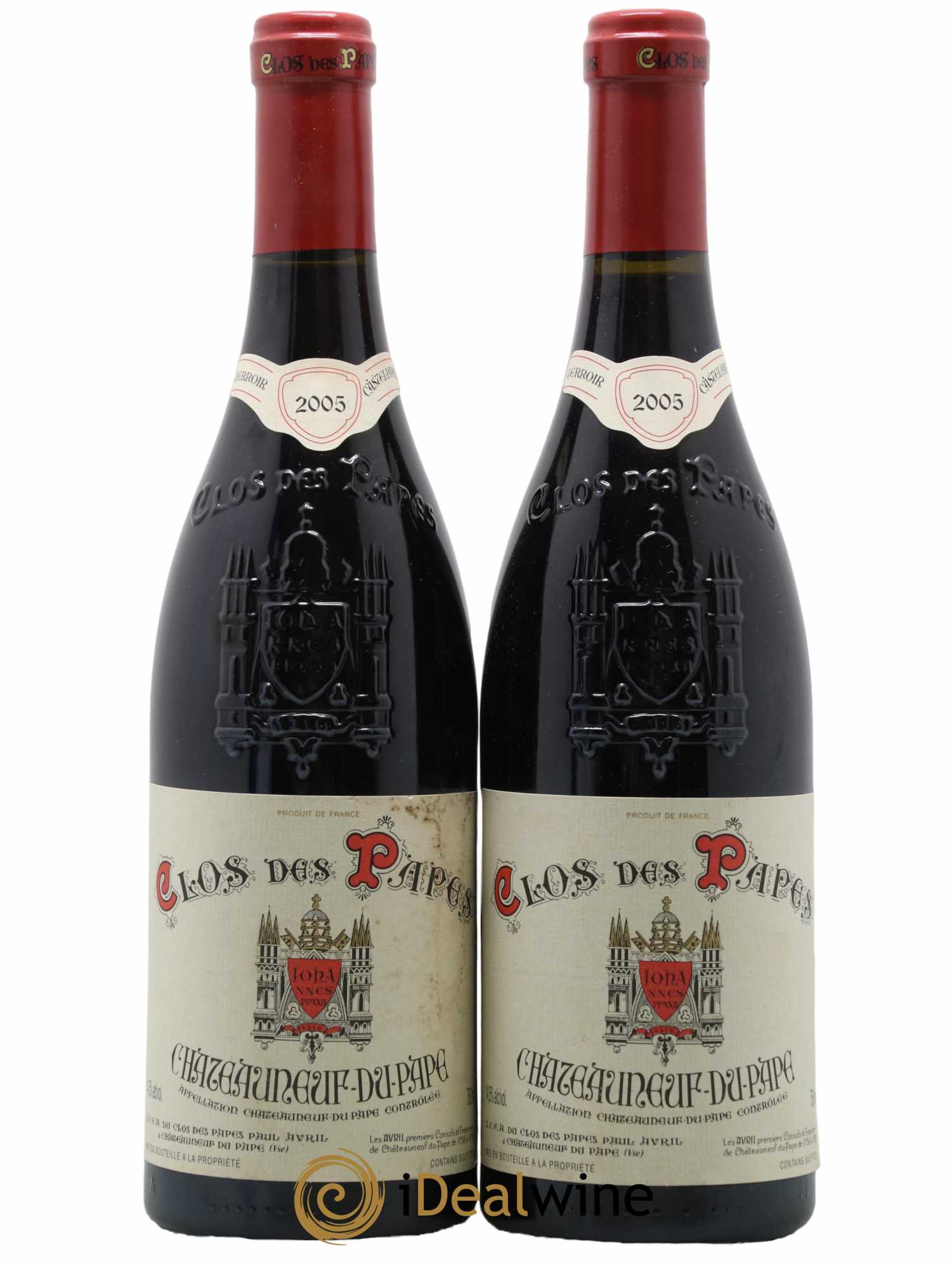 Châteauneuf-du-Pape Clos des Papes - Paul Avril 2005 - Lot de 2 bouteilles - 0