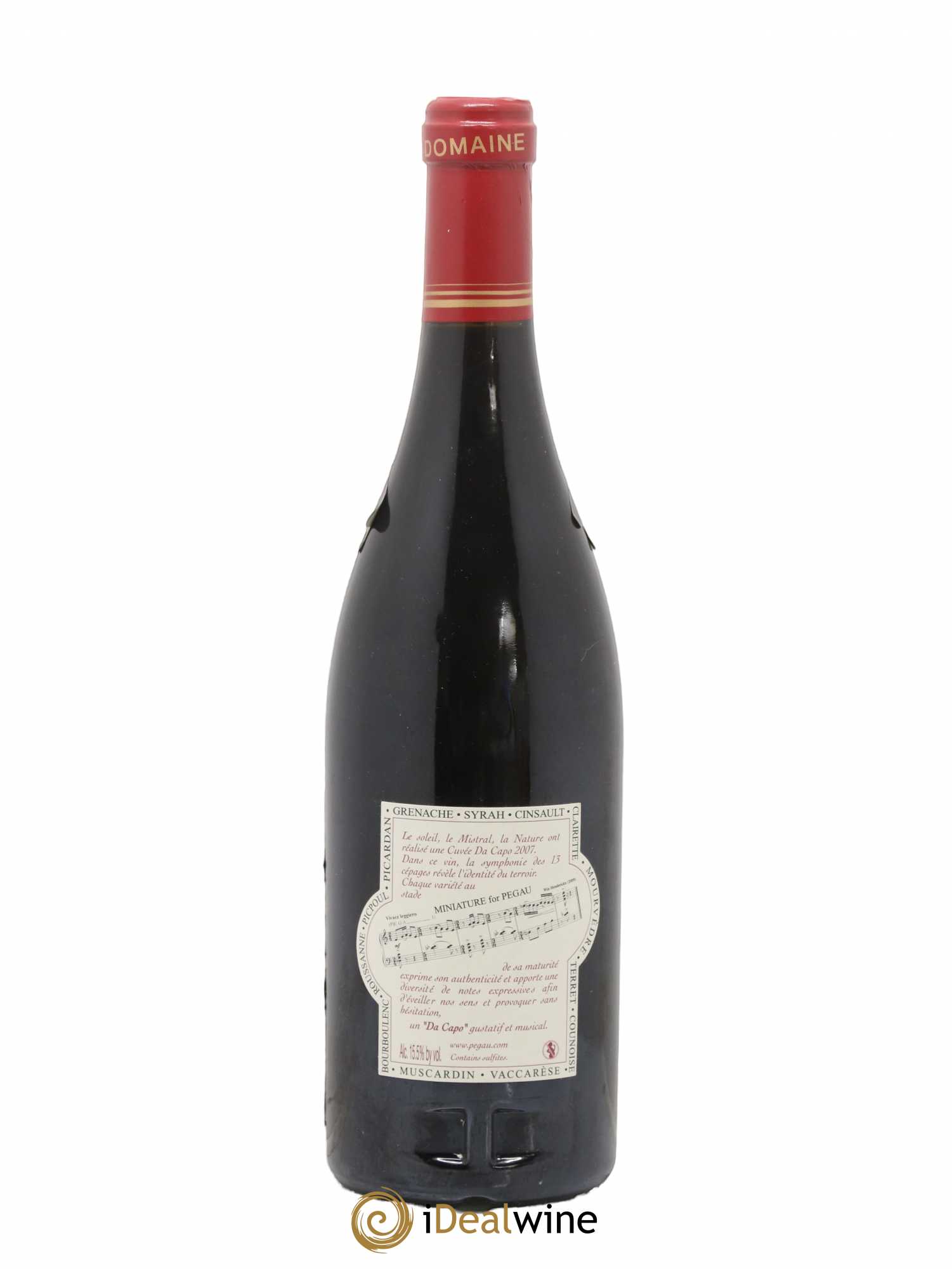 Châteauneuf-du-Pape Domaine du Pégau Cuvée Da Capo Paul et Laurence Féraud 2007 - Lot de 1 bouteille - 1
