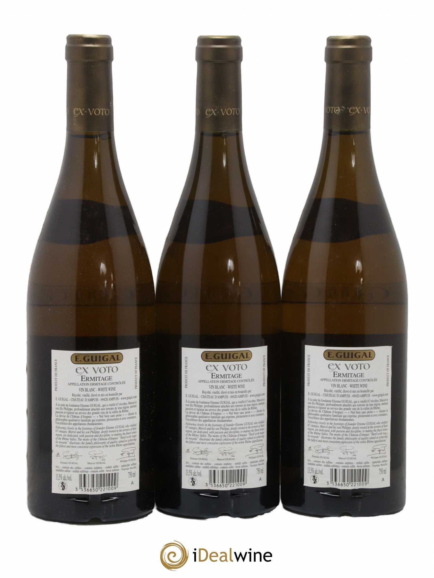 Ermitage Ex Voto Guigal 2010 - Lot de 3 bouteilles - 1