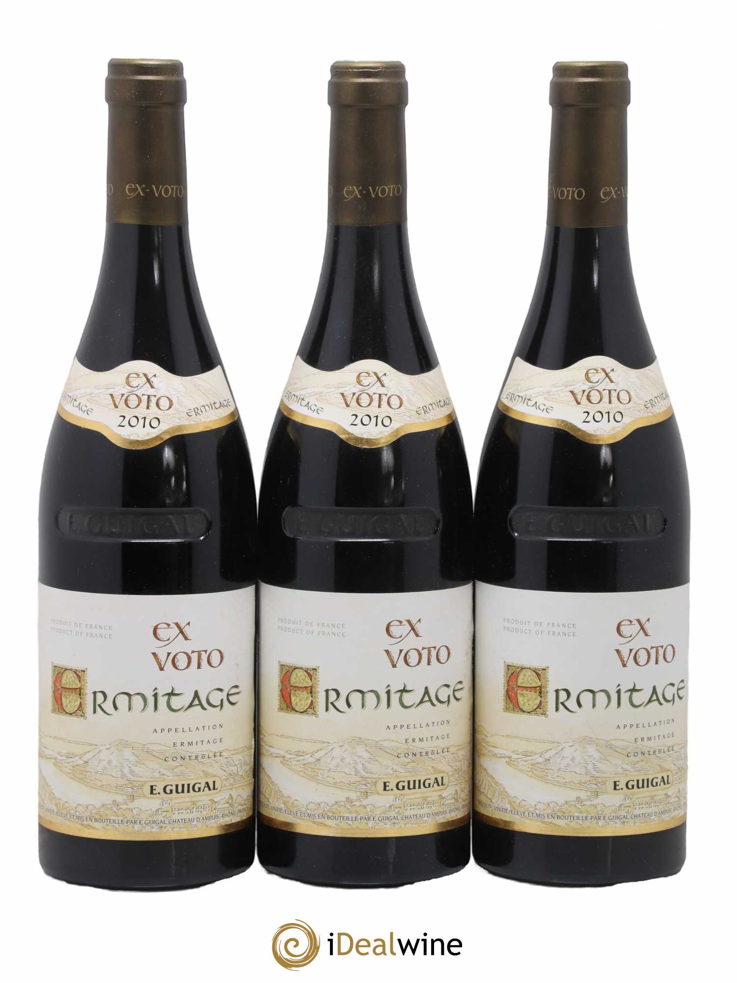 Ermitage Ex Voto Guigal 2010 - Lot de 3 bouteilles - 0