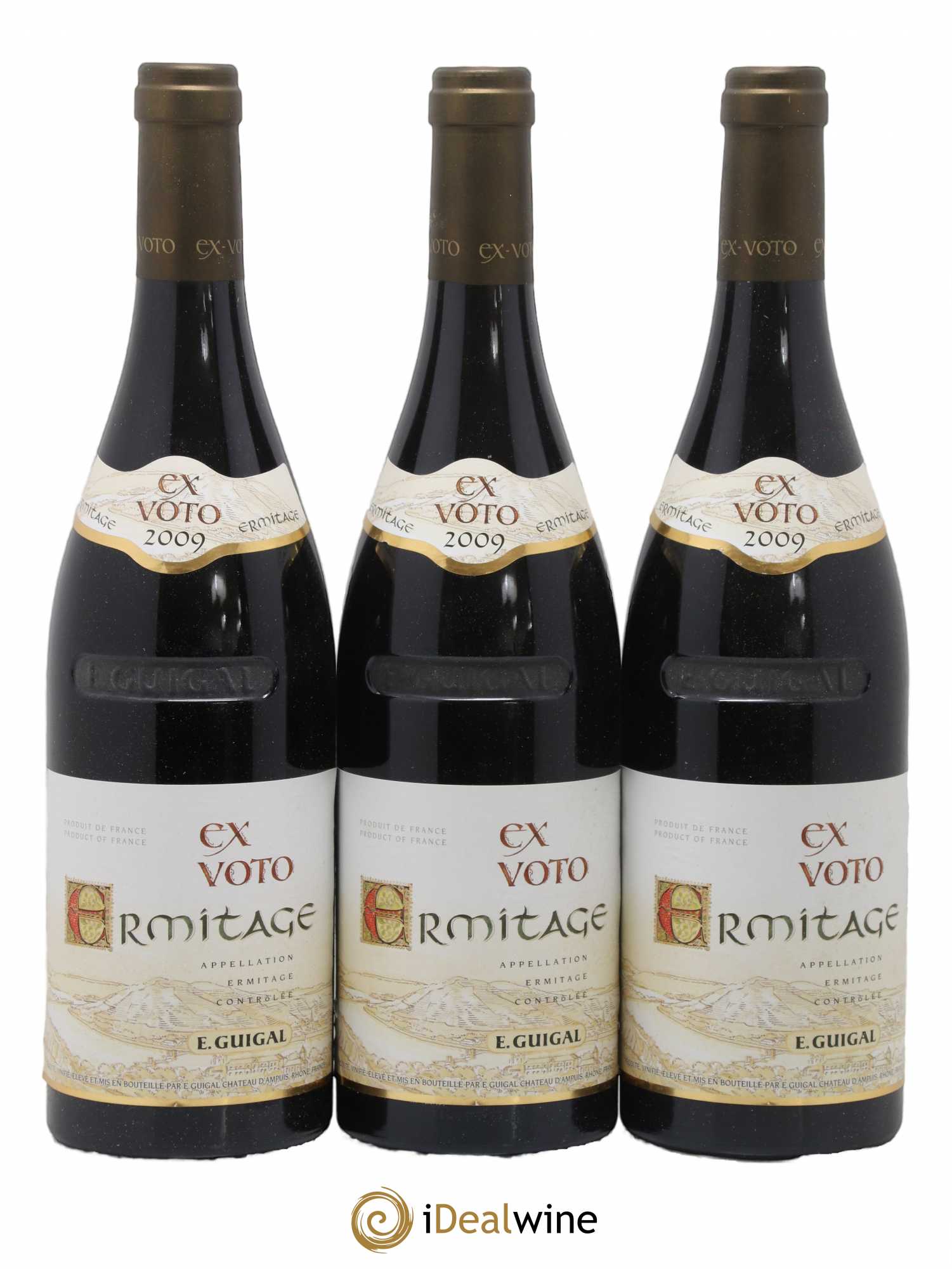 Ermitage Ex Voto Guigal 2009 - Lot de 3 bouteilles - 0