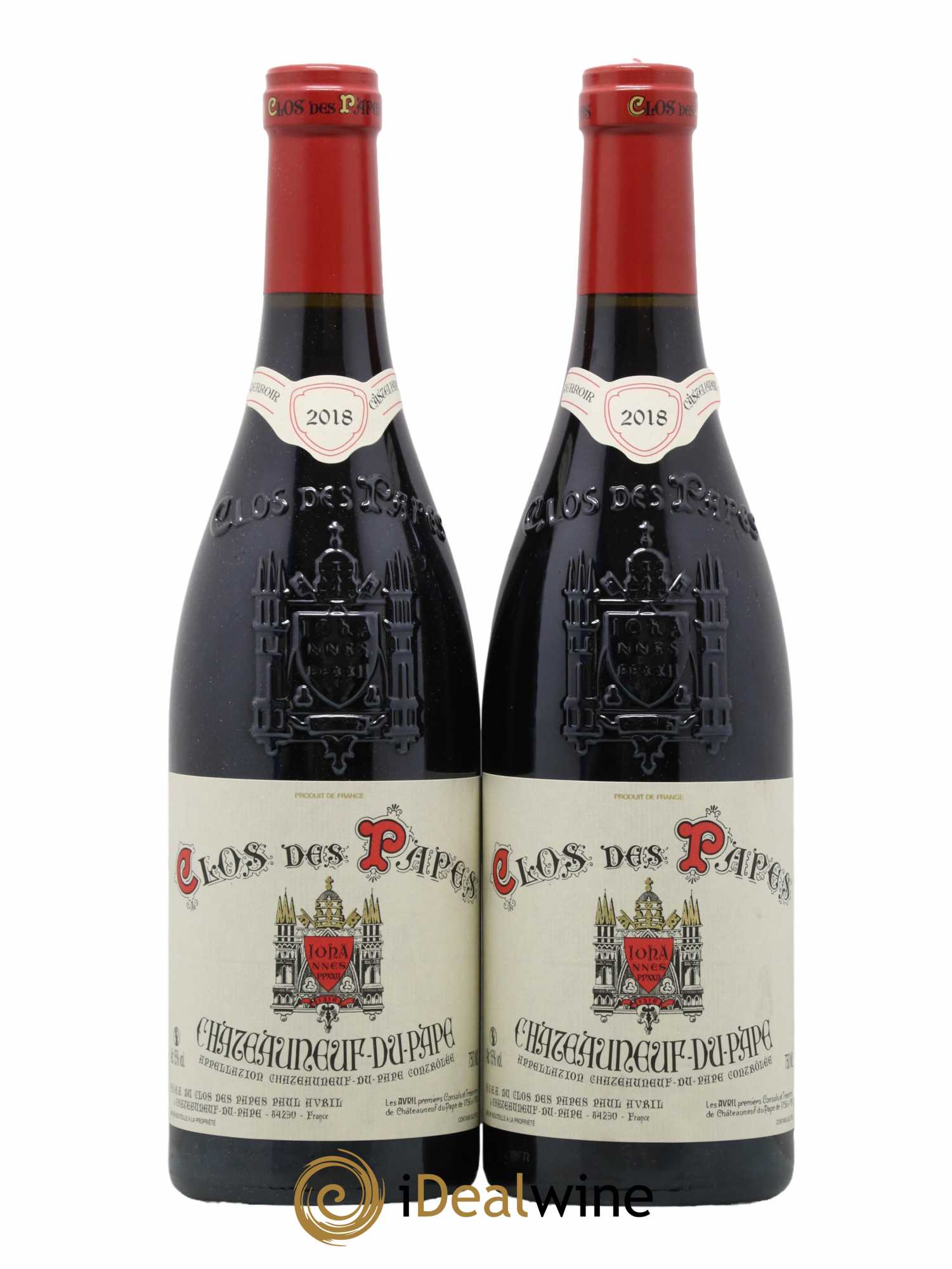 Châteauneuf-du-Pape Clos des Papes - Paul Avril 2018 - Lot de 2 bouteilles - 0