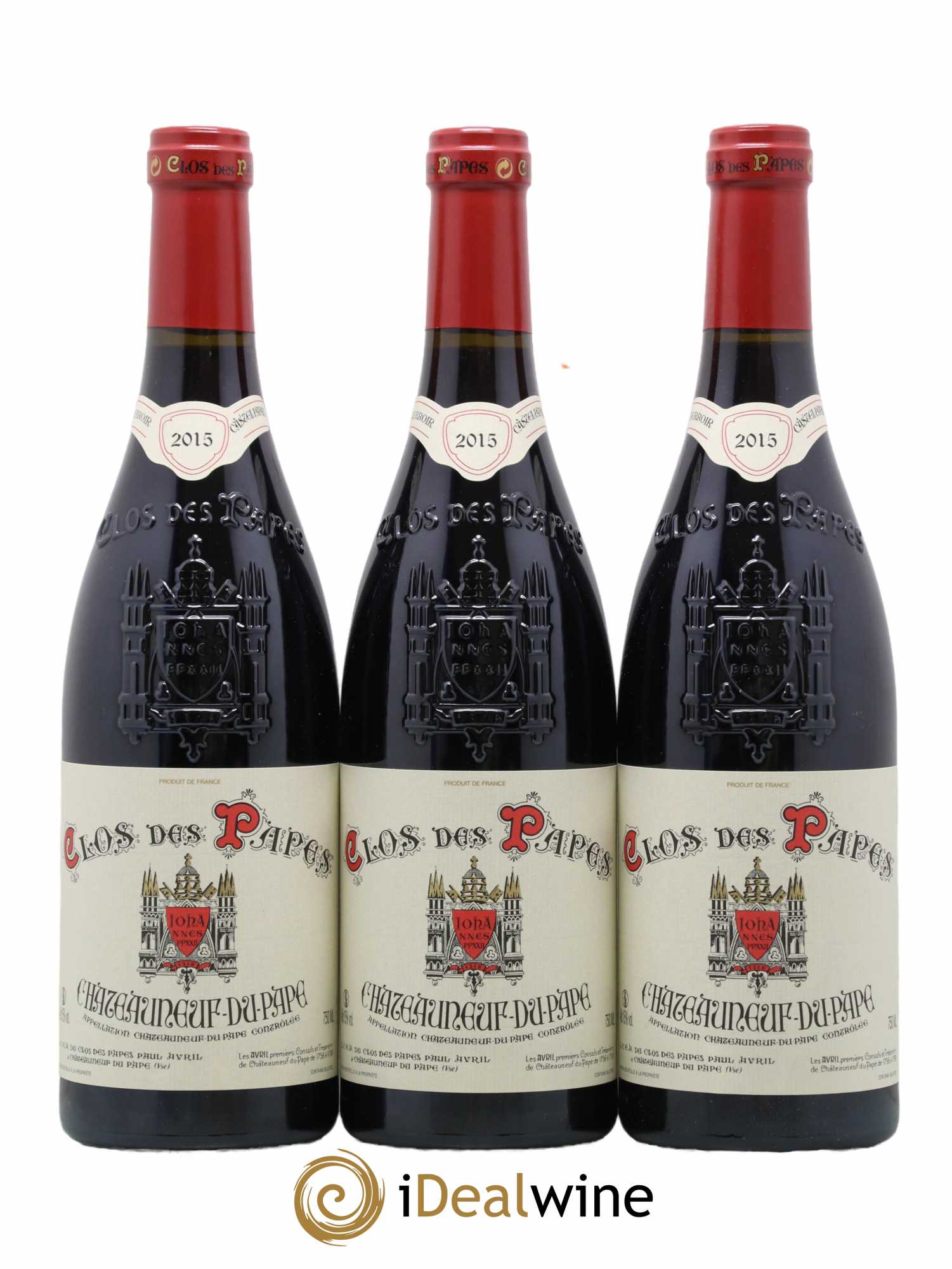 Châteauneuf-du-Pape Clos des Papes - Paul Avril 2015 - Lot de 6 bouteilles - 1
