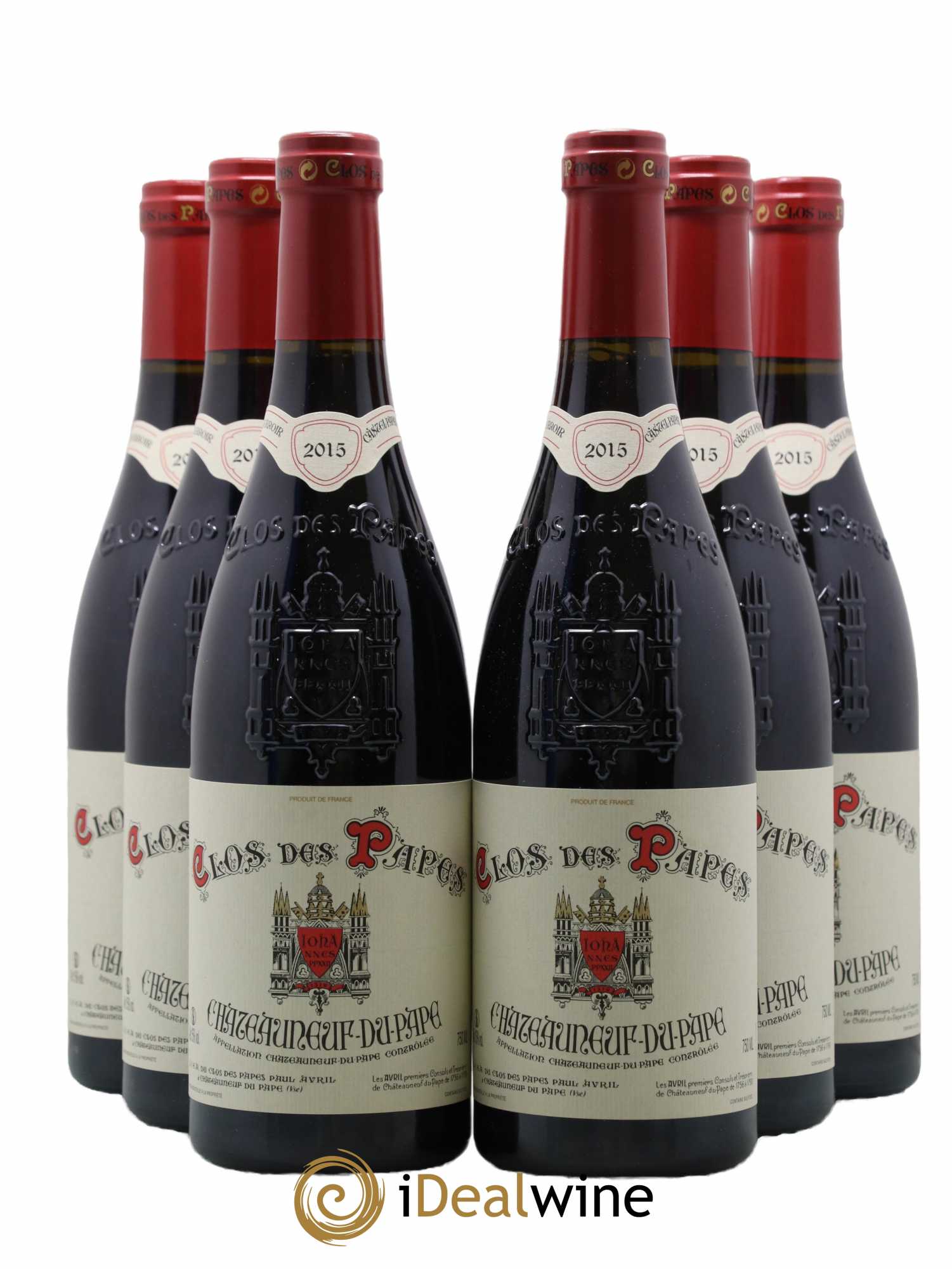 Châteauneuf-du-Pape Clos des Papes - Paul Avril 2015 - Lot de 6 bouteilles - 0