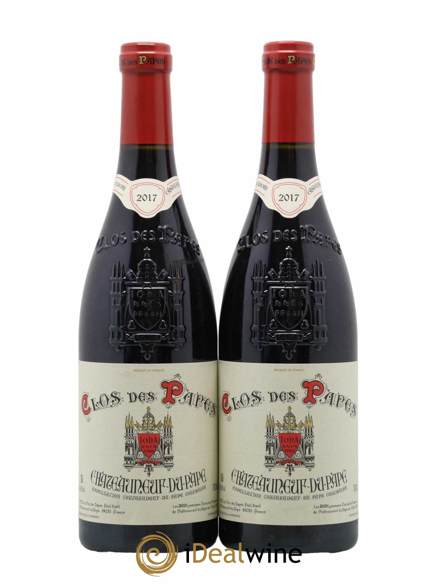 Châteauneuf-du-Pape Clos des Papes - Paul Avril 2017 - Lot de 2 bouteilles - 0