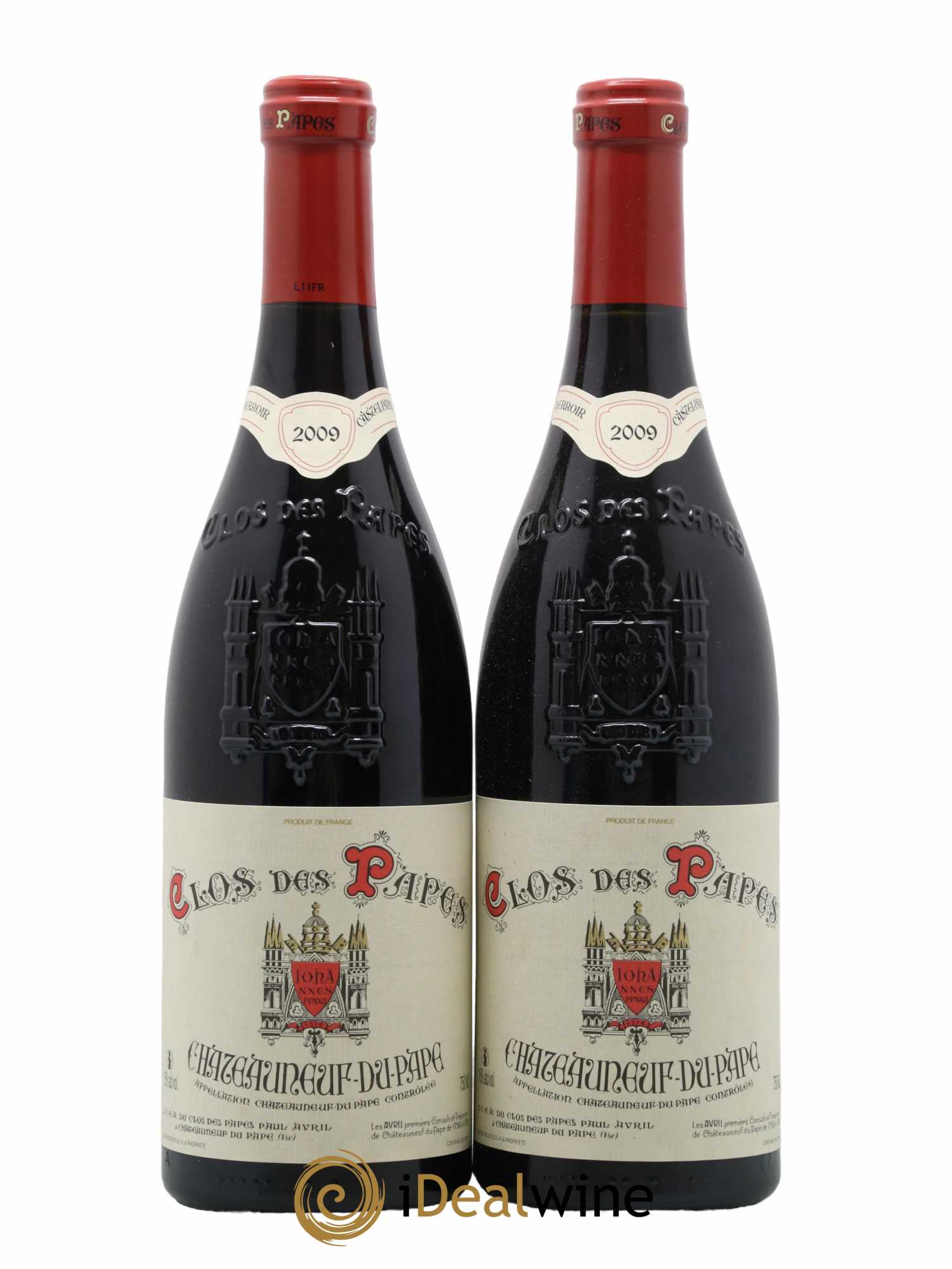 Châteauneuf-du-Pape Clos des Papes - Paul Avril 2009 - Lot de 2 bouteilles - 0