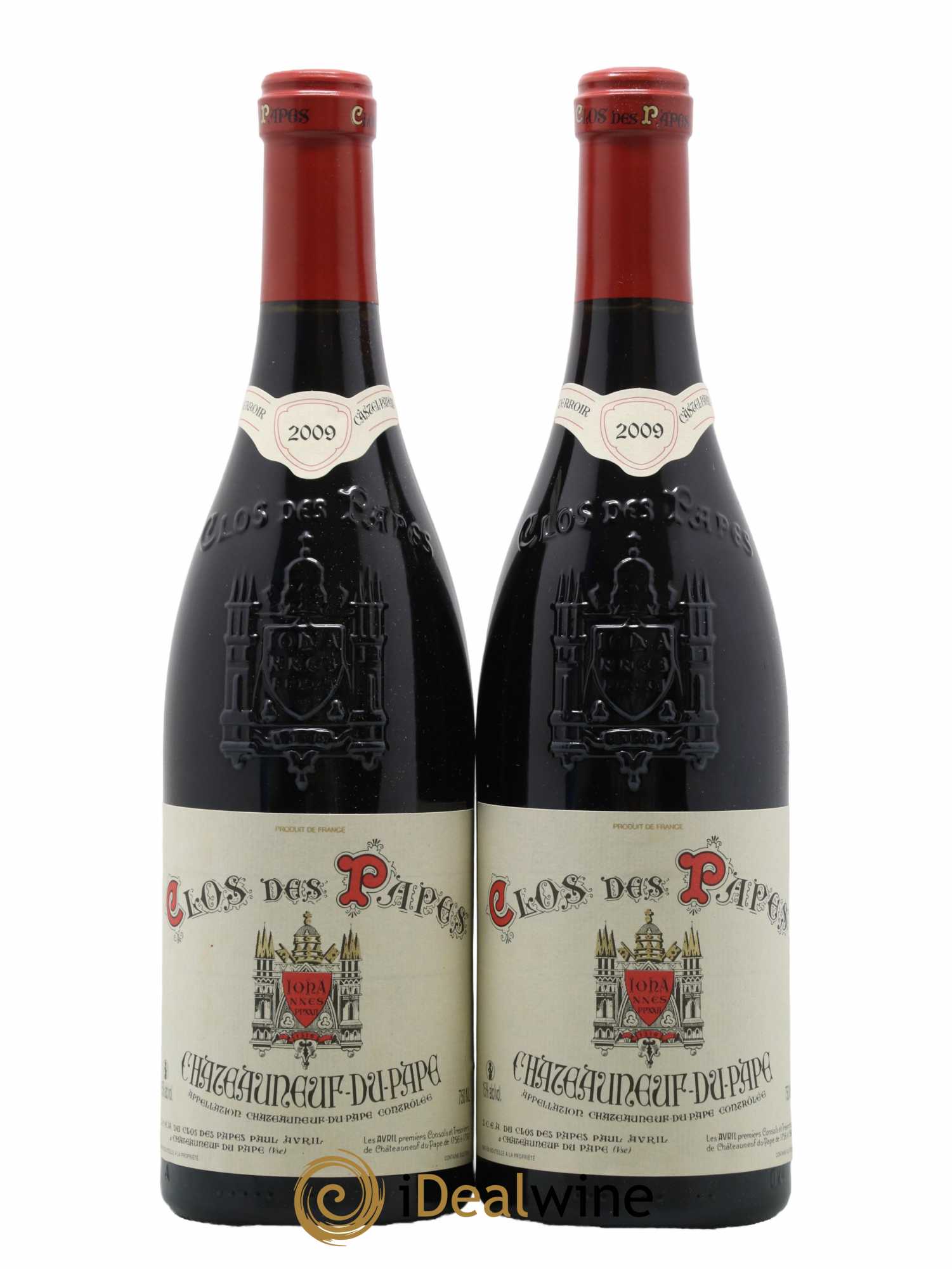 Châteauneuf-du-Pape Clos des Papes - Paul Avril 2009 - Lot de 2 bouteilles - 0