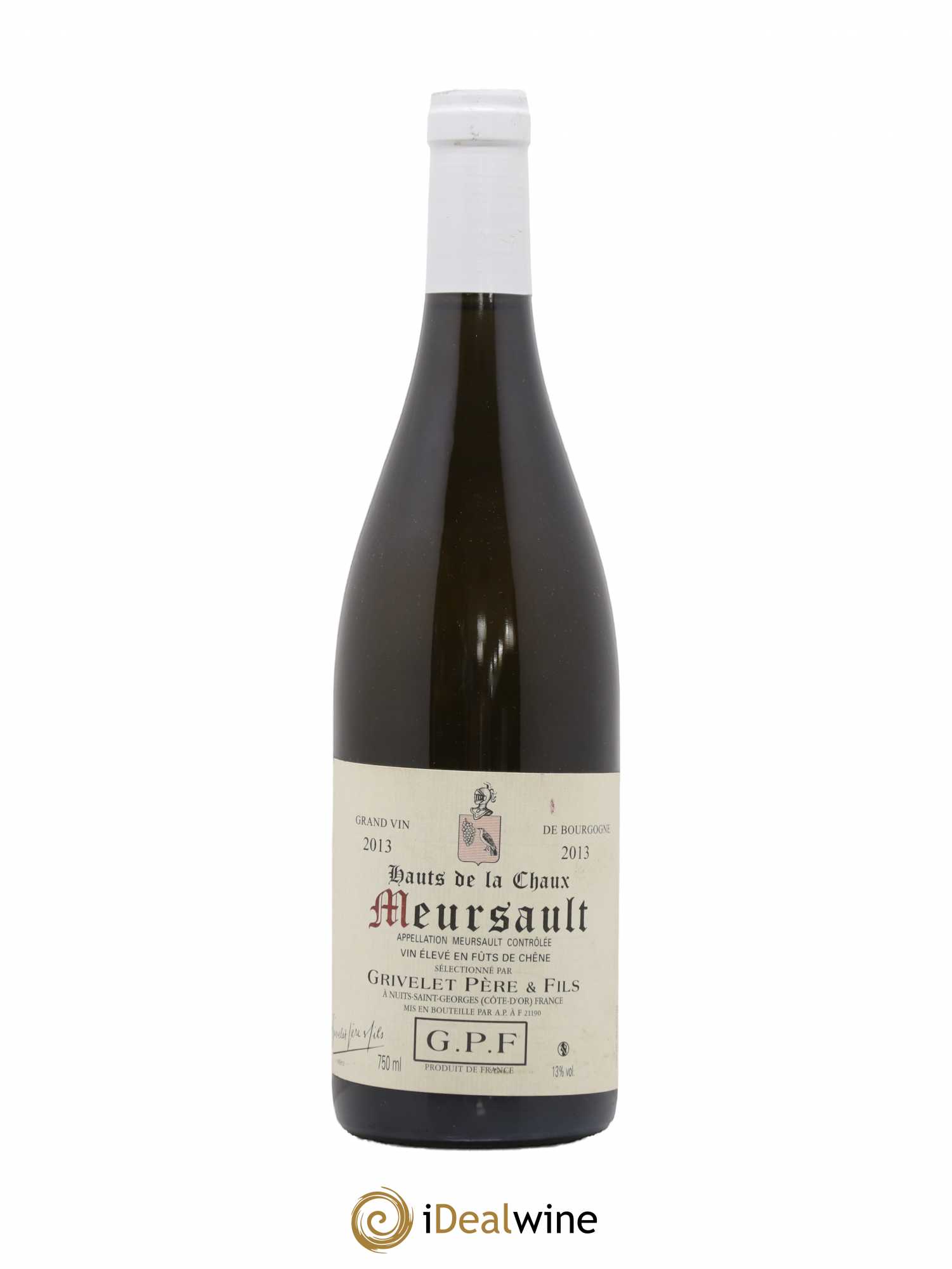 Meursault Hauts de la Chaux Grivelet Père et Fils 2013 - Posten von 1 Flasche - 0
