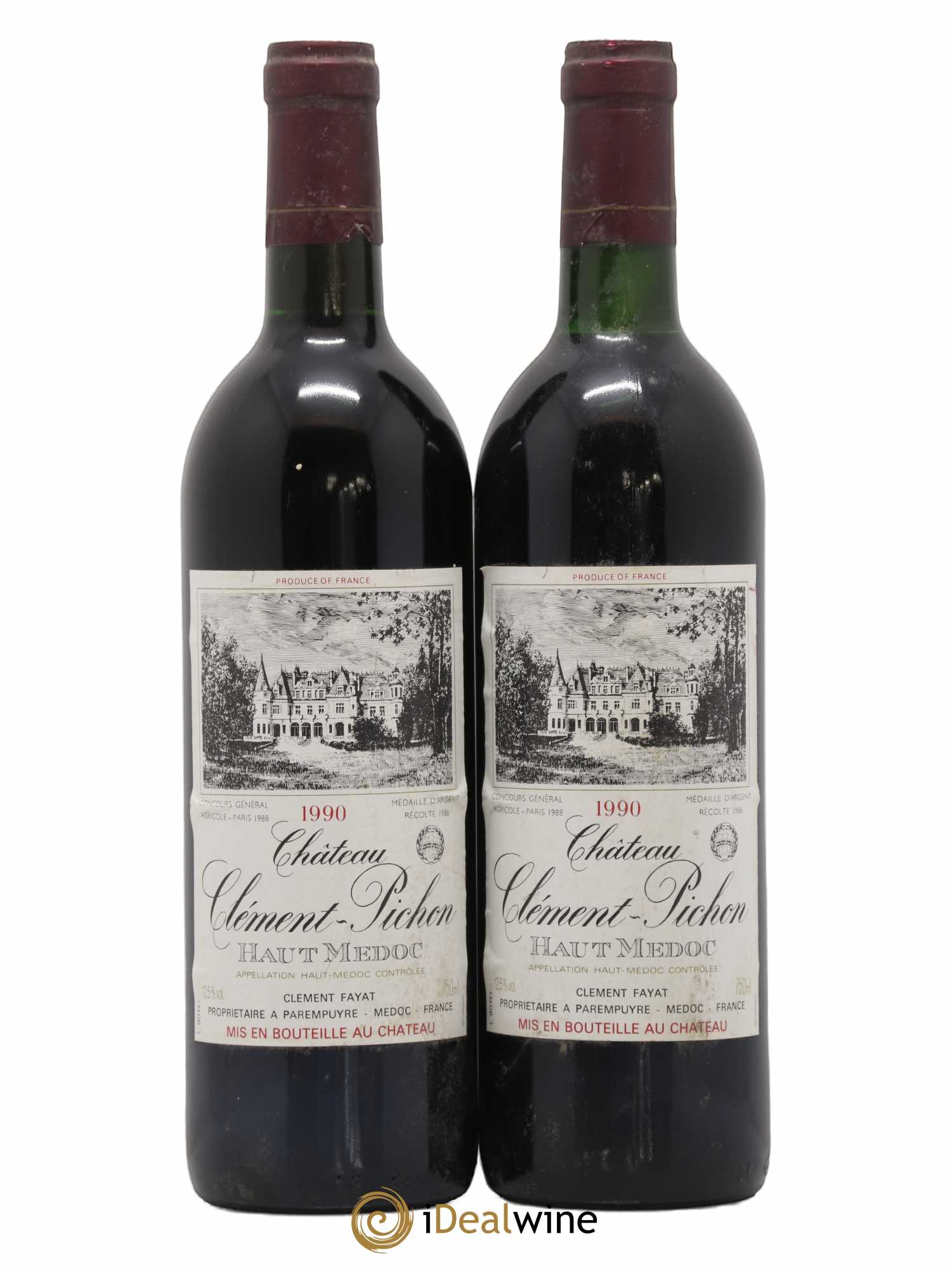 Château Clément-Pichon Cru Bourgeois 1990 - Lot de 2 bouteilles - 0