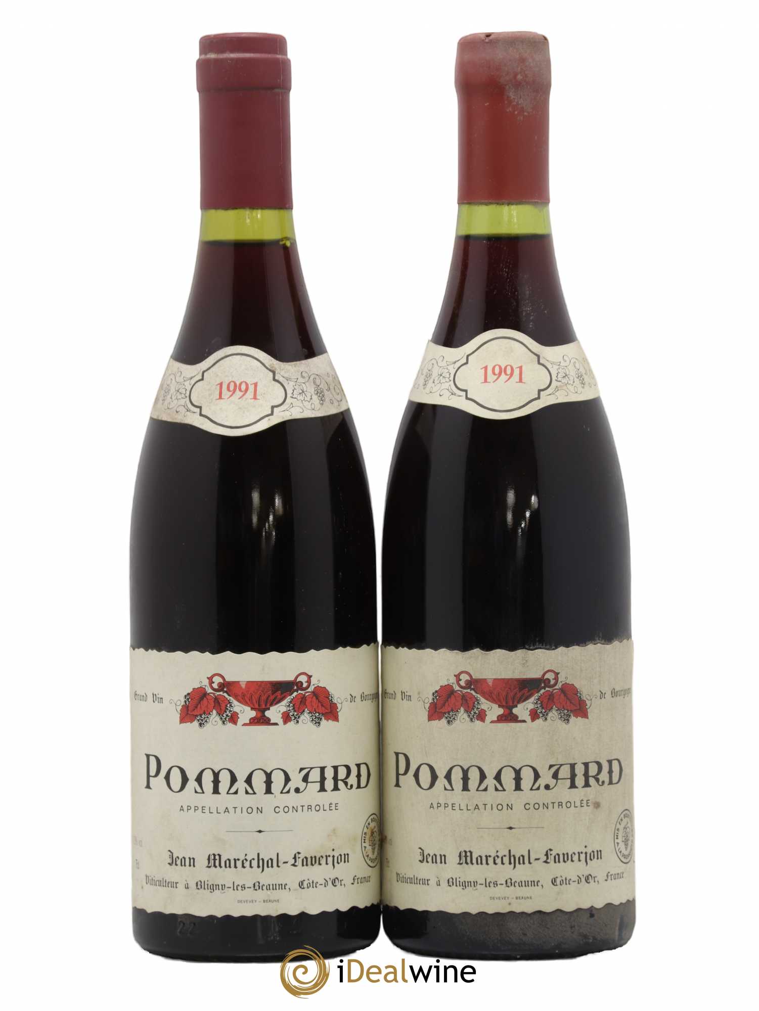 Pommard Jean Maréchal Faverjon 1991 - Posten von 2 Flaschen - 0