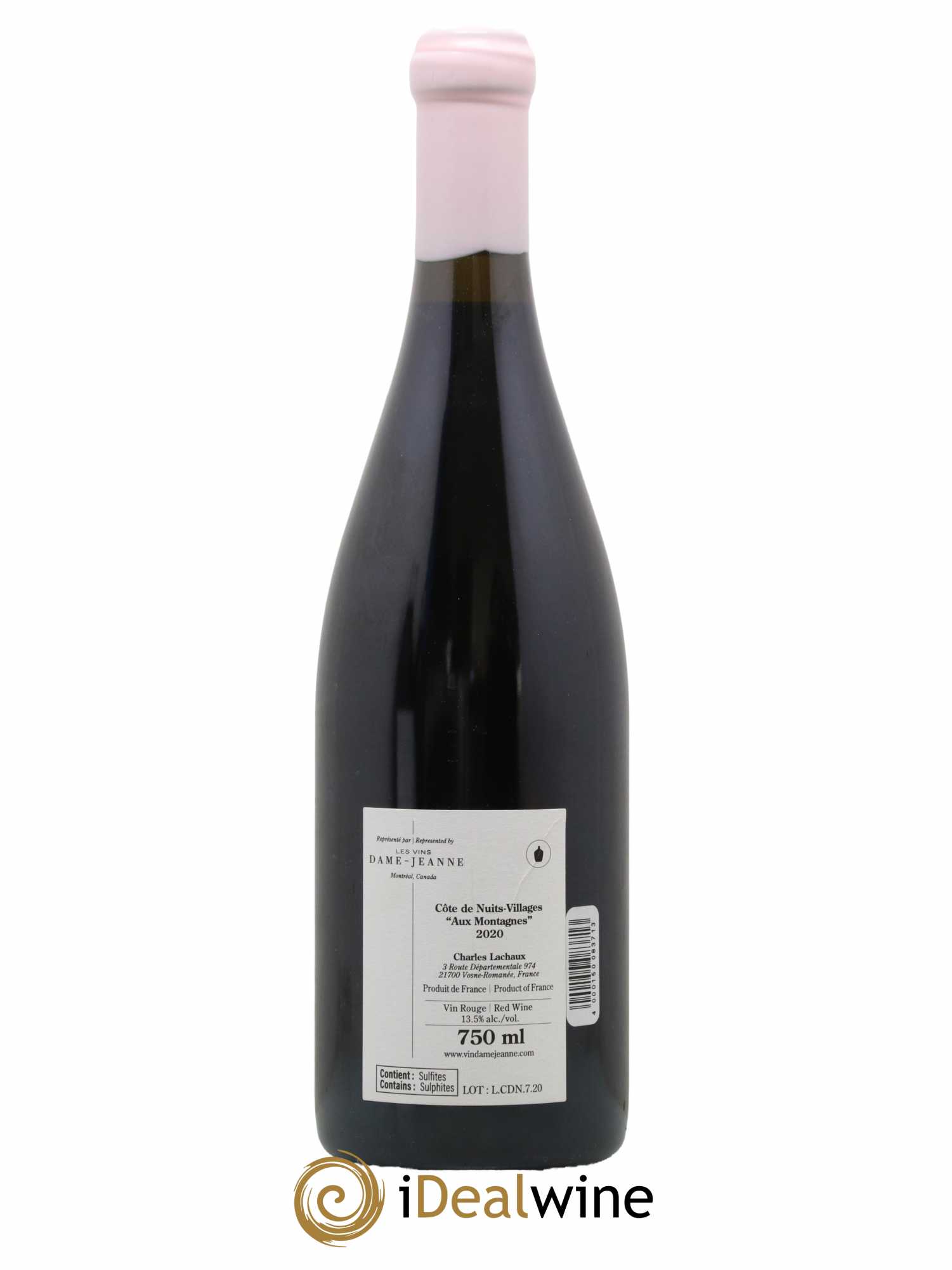 Côte de Nuits-Villages Aux Montagnes Charles Lachaux 2020 - Lot de 1 bouteille - 1