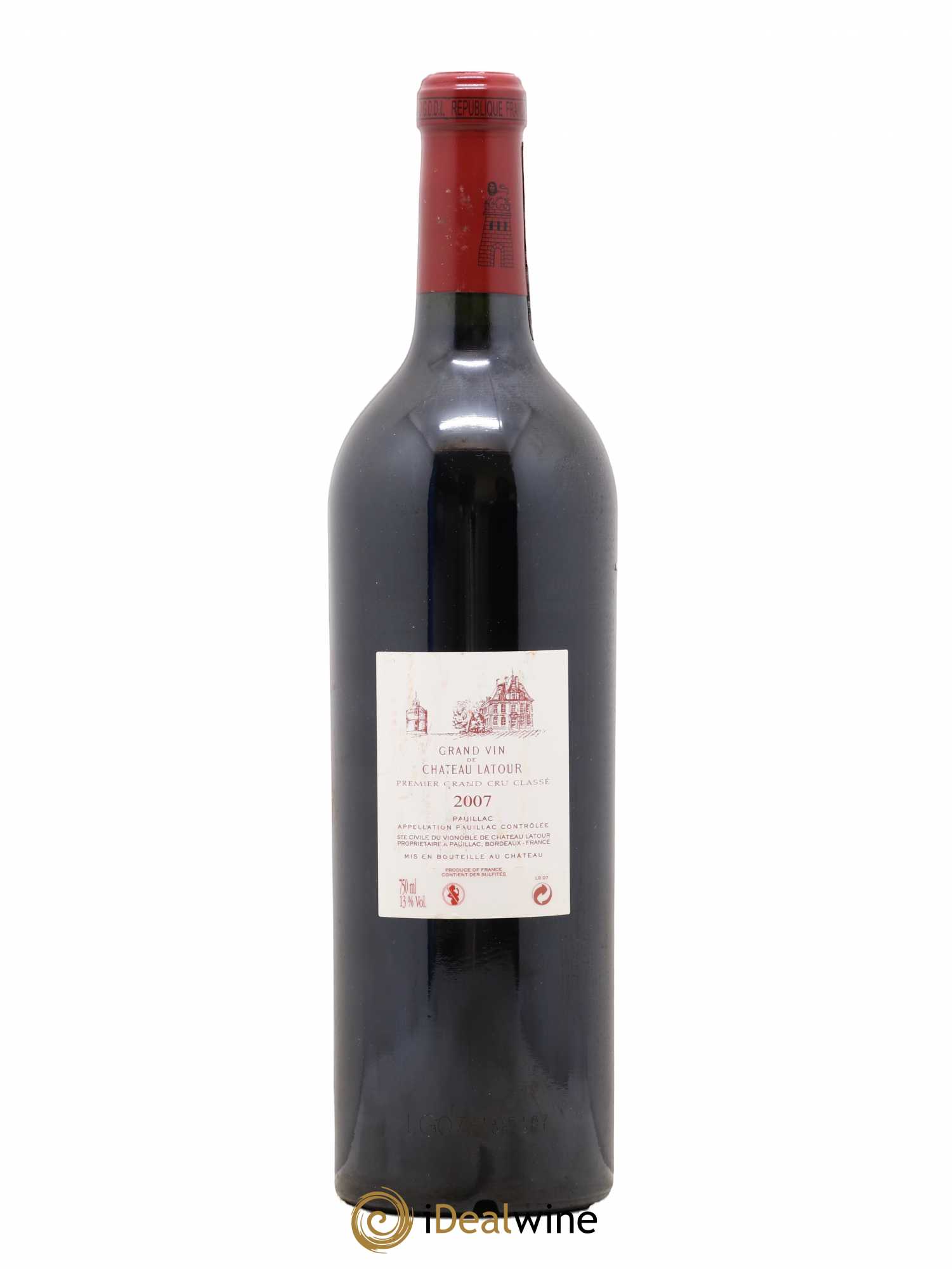 Château Latour 1er Grand Cru Classé 2007 - Lot de 1 bouteille - 1