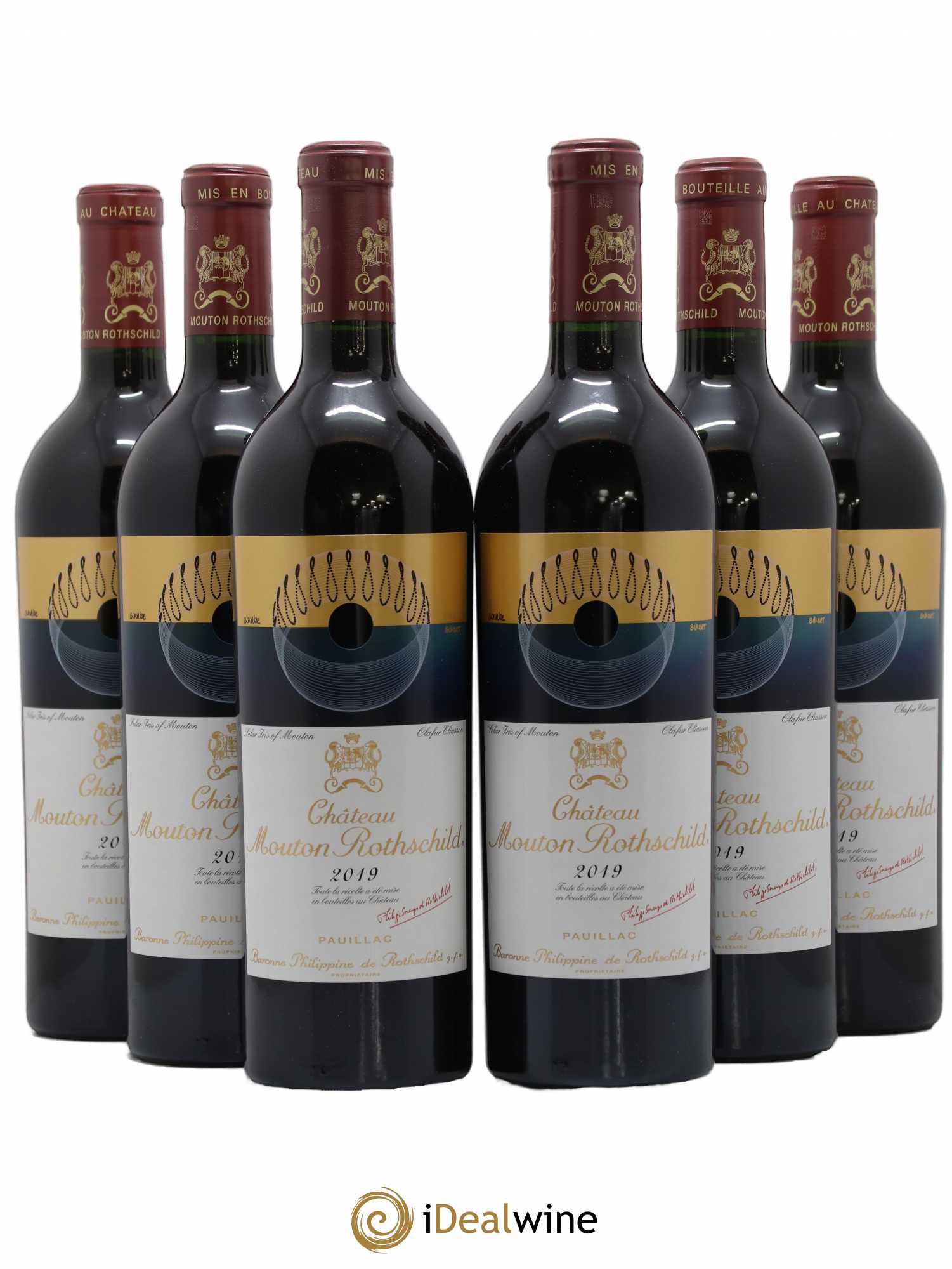 Château Mouton Rothschild 1er Grand Cru Classé 2019 - Lot de 6 bouteilles - 0