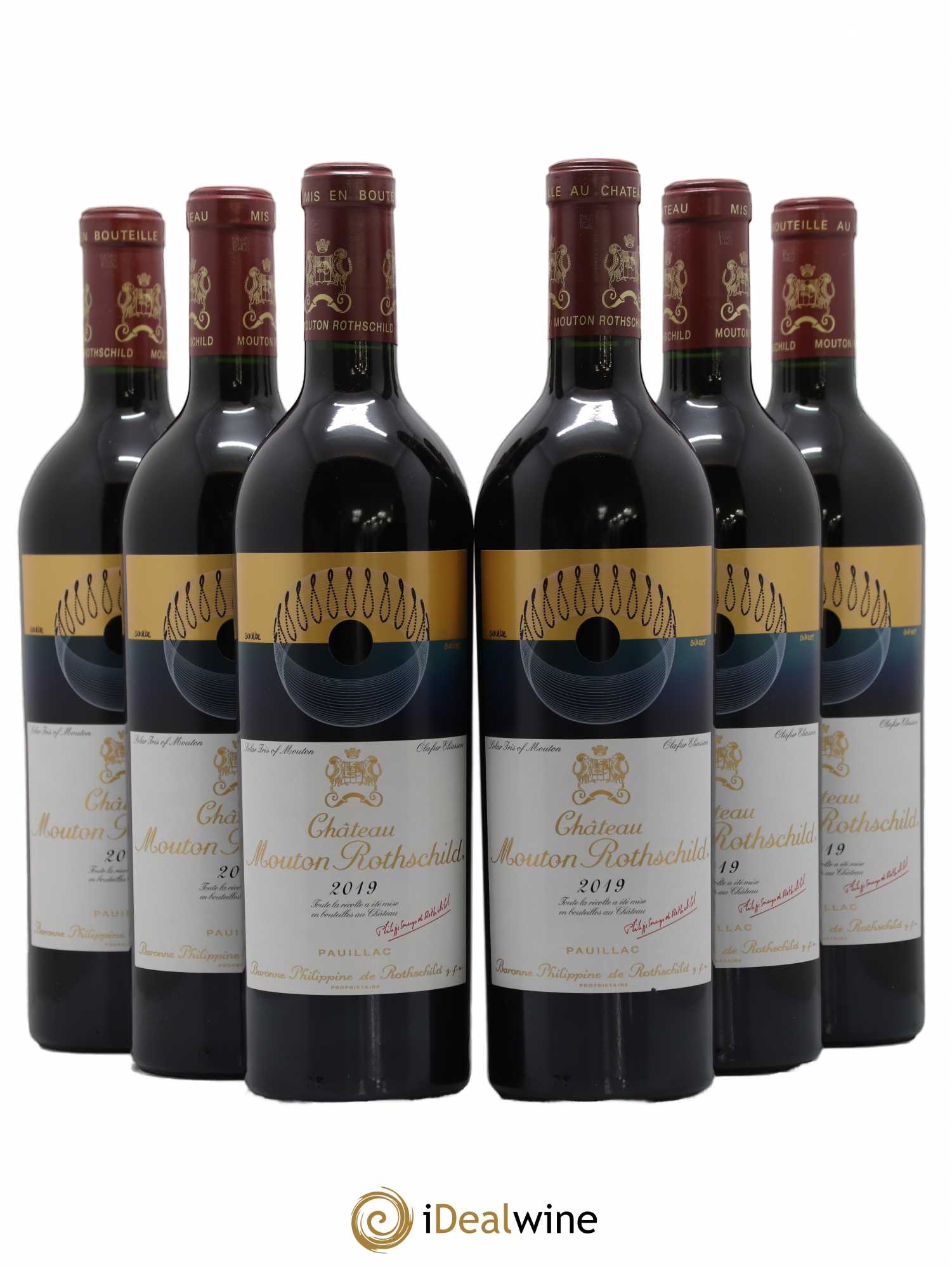 Château Mouton Rothschild 1er Grand Cru Classé 2019 - Lot de 6 bouteilles - 0
