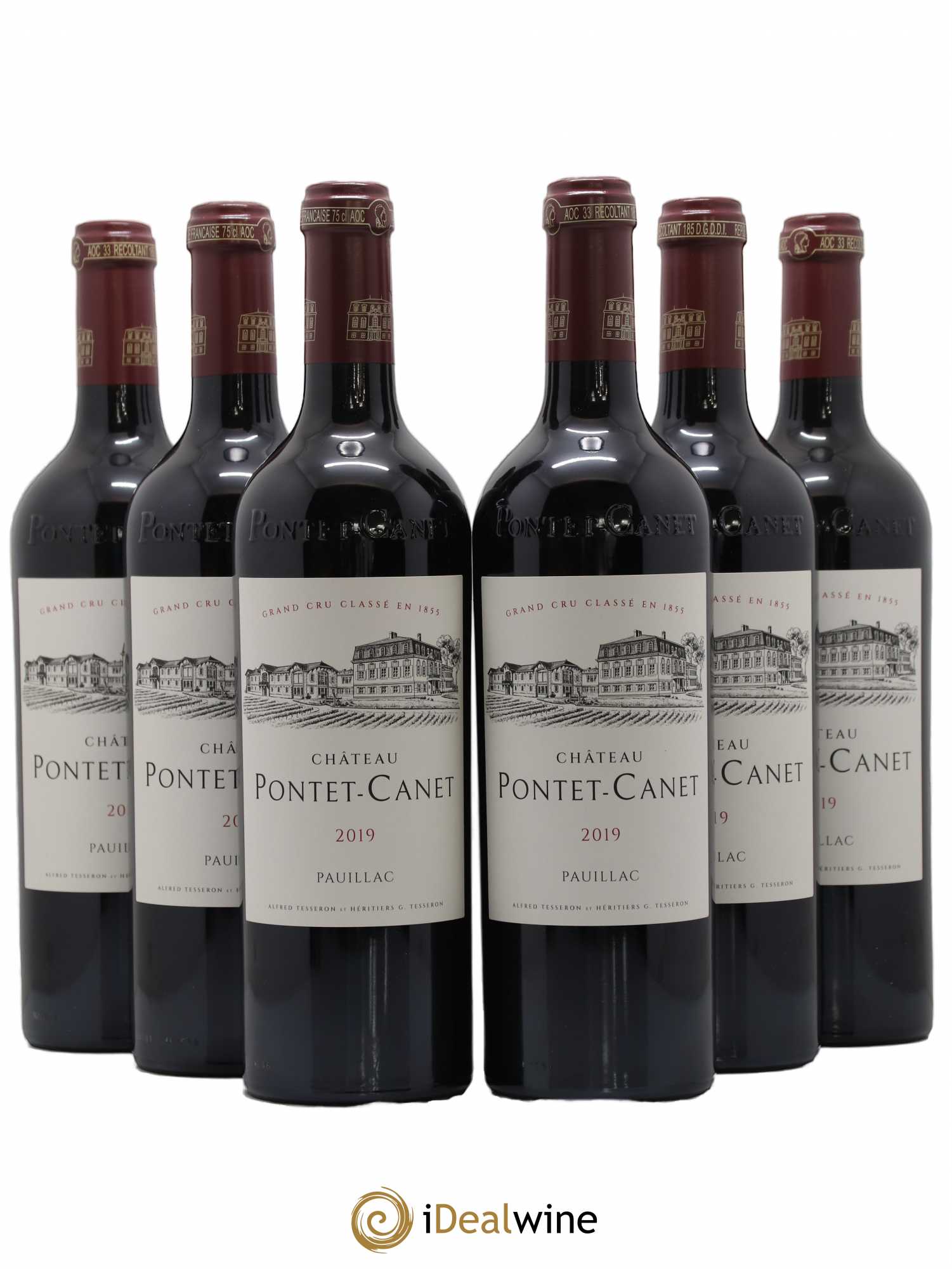 Château Pontet Canet 5ème Grand Cru Classé 2019 - Lot de 6 bouteilles - 0