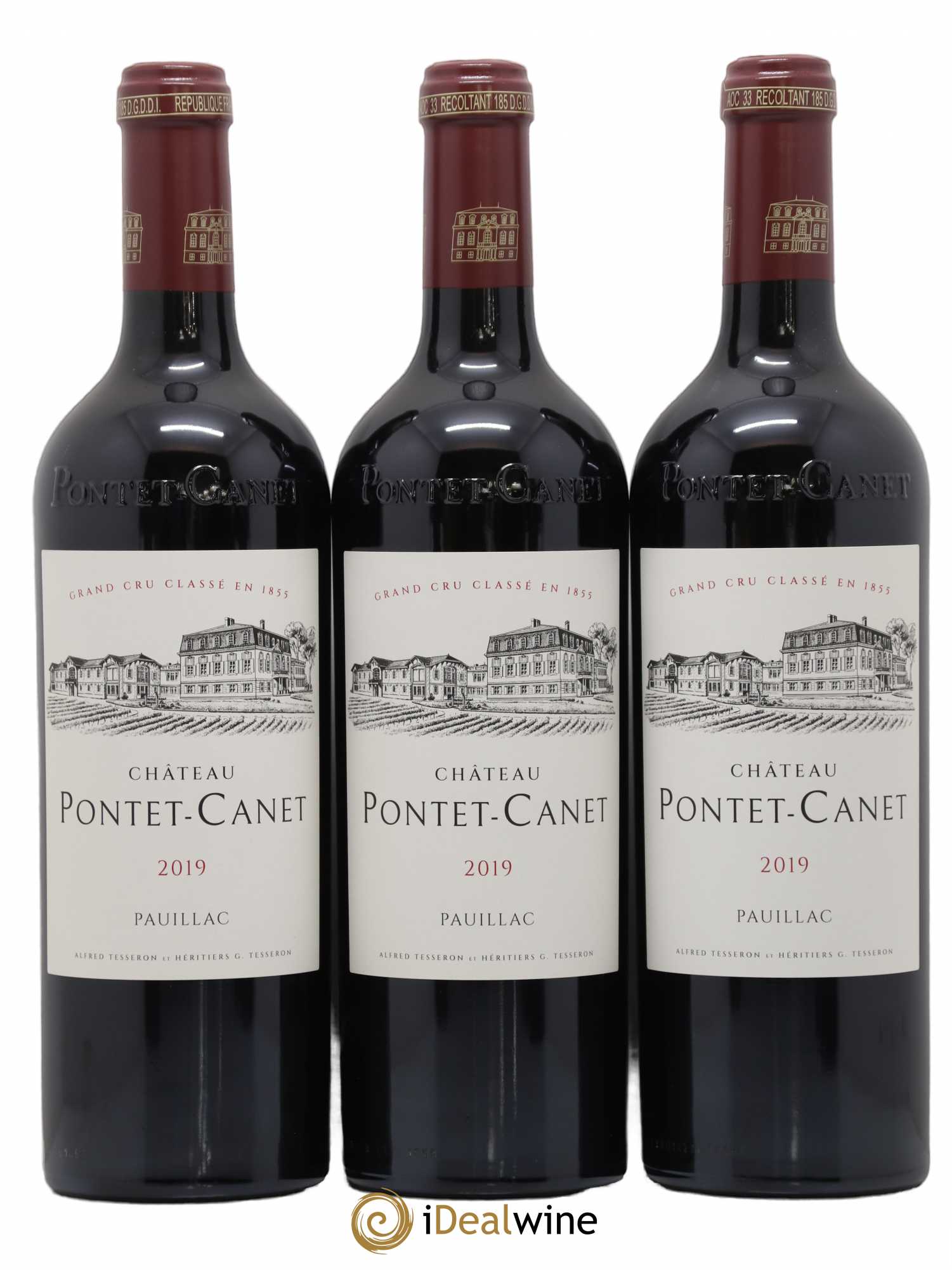 Château Pontet Canet 5ème Grand Cru Classé 2019 - Lot de 6 bouteilles - 1
