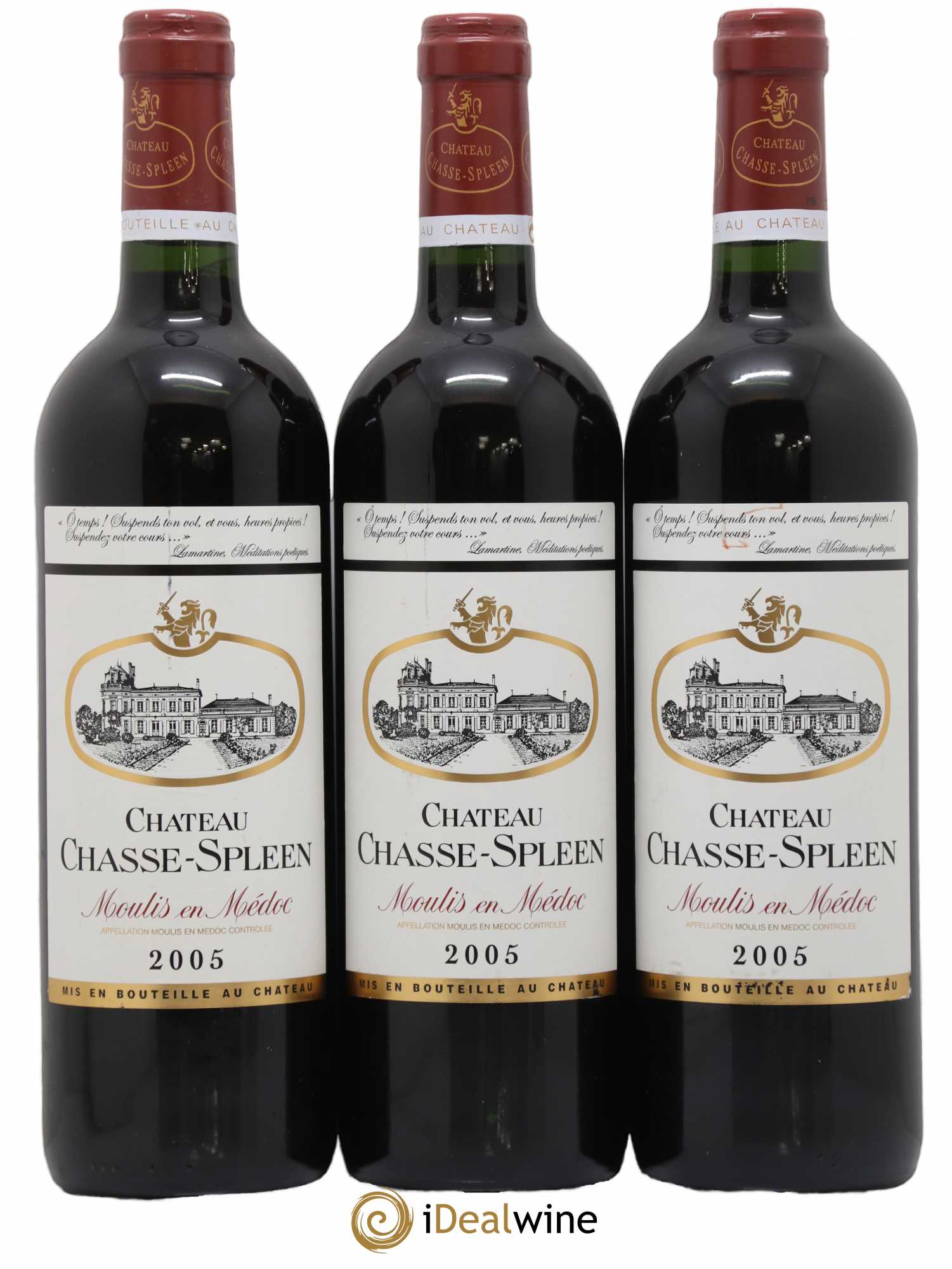 Château Chasse Spleen 2005 - Lot de 3 bouteilles - 0