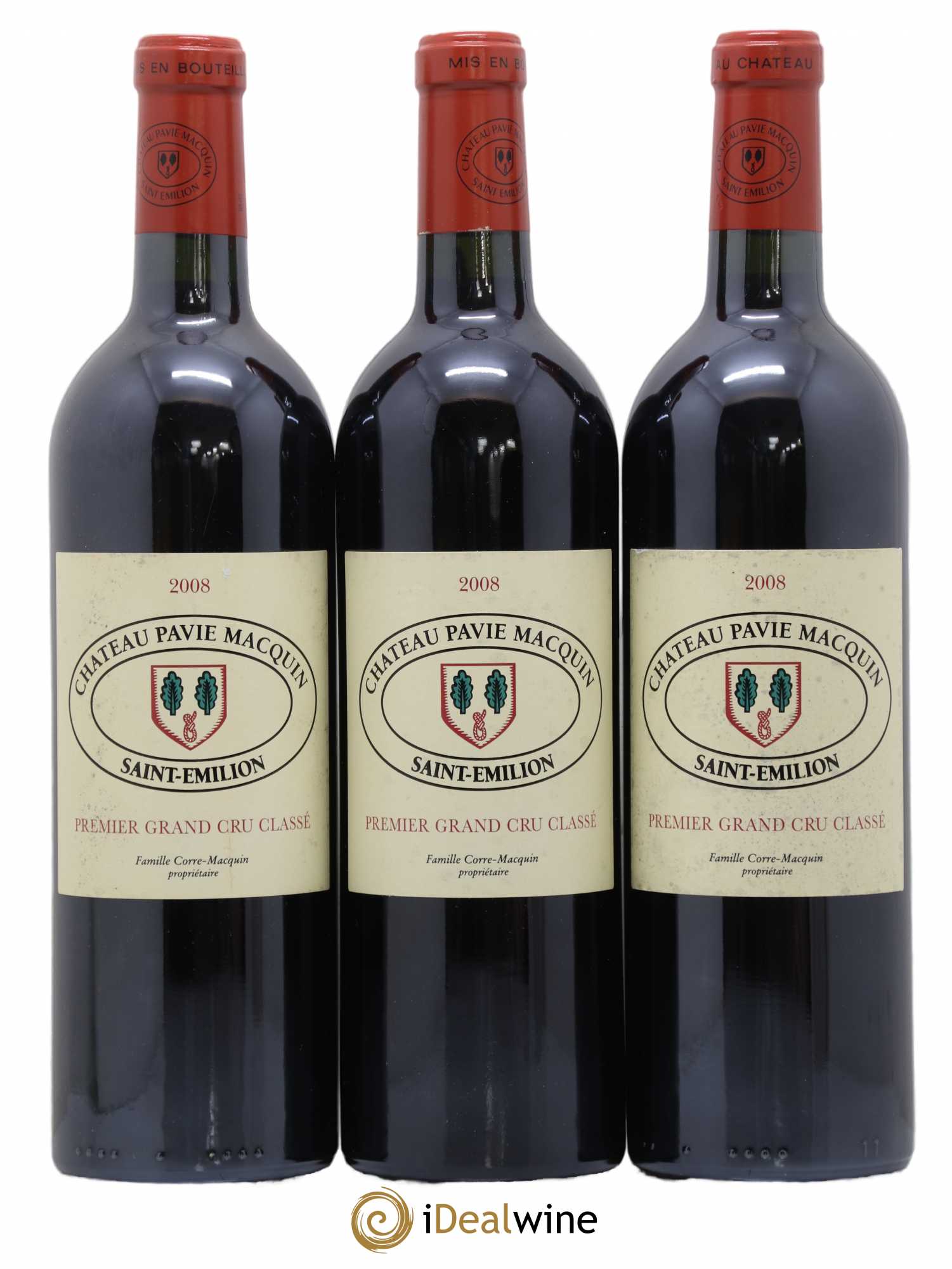 Château Pavie Macquin 1er Grand Cru Classé B 2008 - Lot de 3 bouteilles - 0