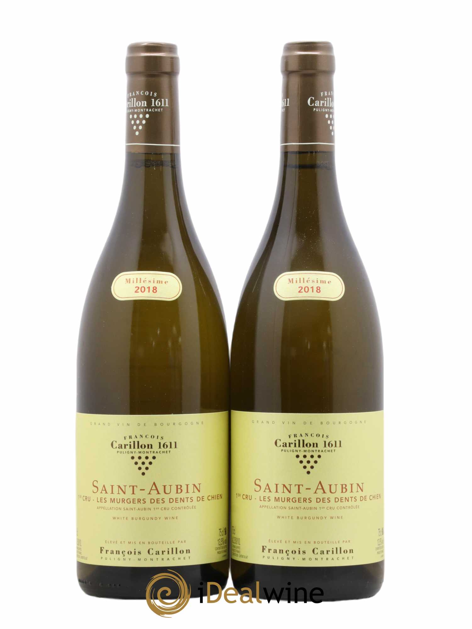 Saint-Aubin 1er Cru Murgers des Dents de Chien François Carillon 2018 - Lot de 2 bouteilles - 0