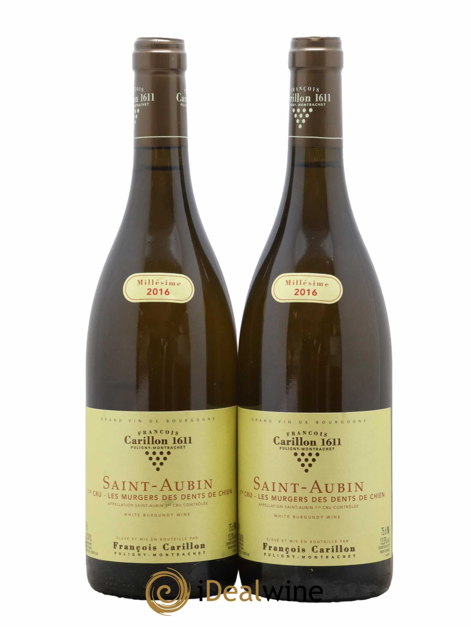 Saint-Aubin 1er Cru Murgers des Dents de Chien François Carillon 2016 - Lot de 2 bouteilles - 0