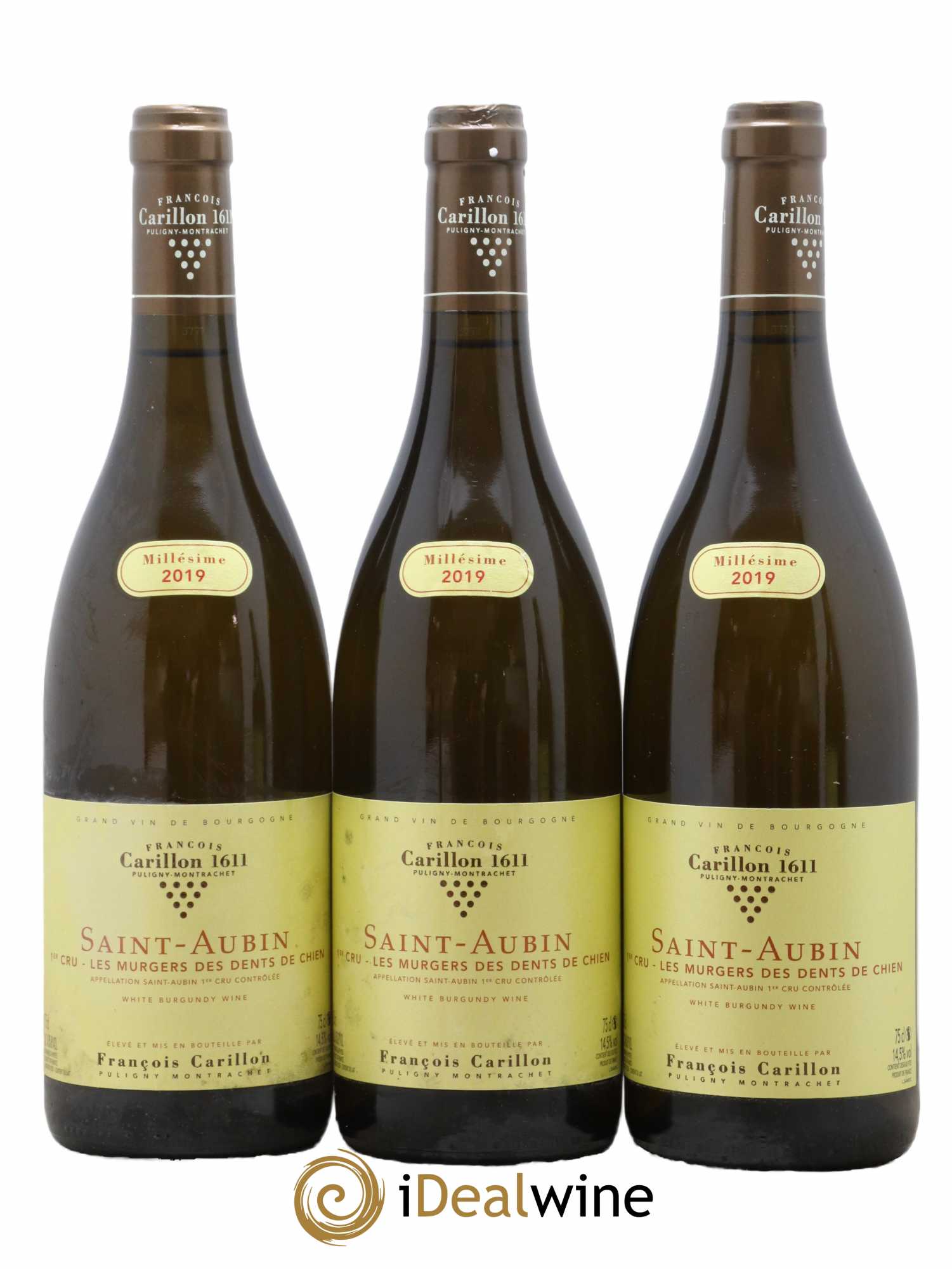 Saint-Aubin 1er Cru Murgers des Dents de Chien François Carillon 2019 - Lot de 3 bouteilles - 0