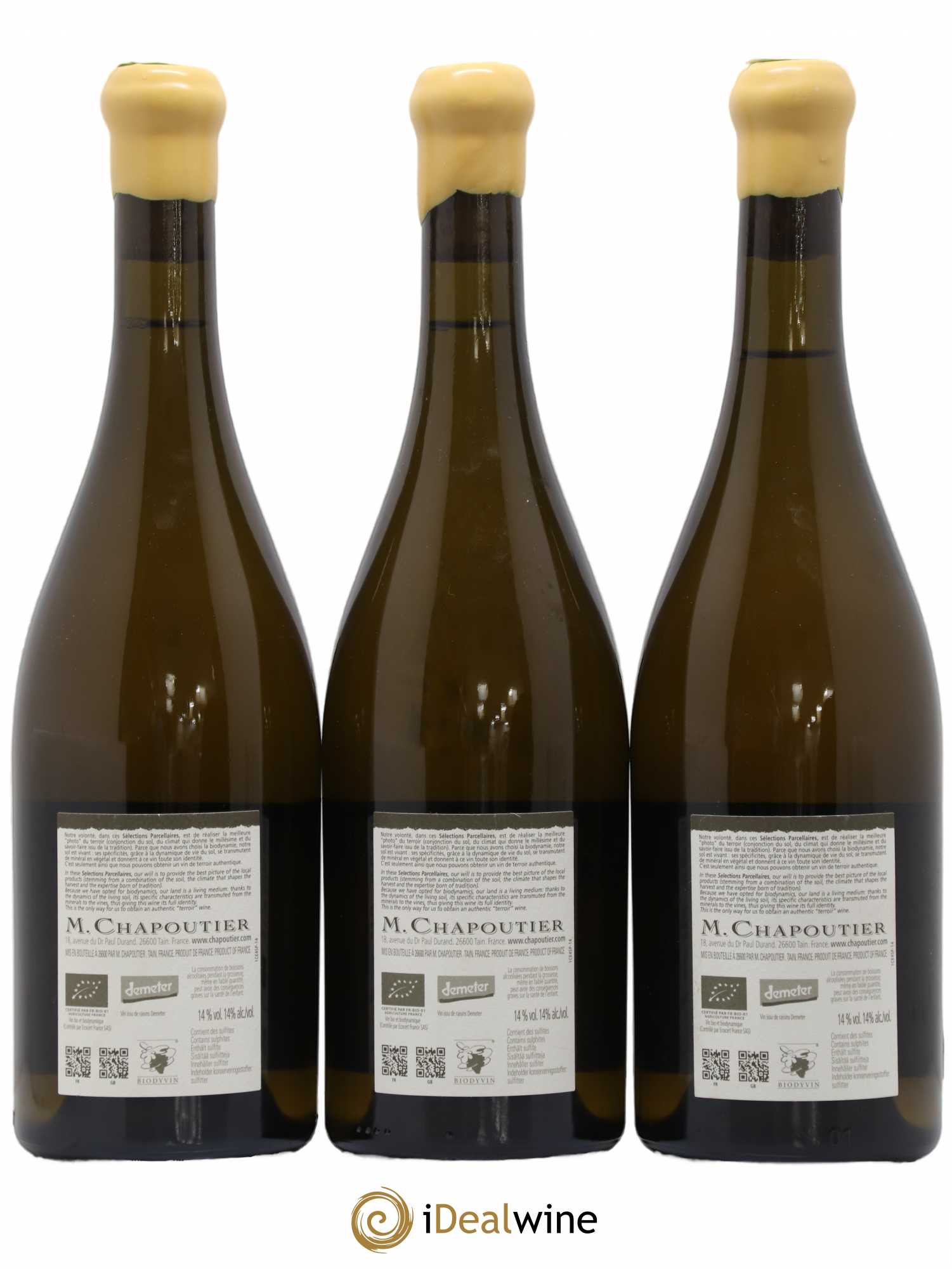 Hermitage Ermitage Le Méal Chapoutier 2012 - Lot de 3 bouteilles - 1
