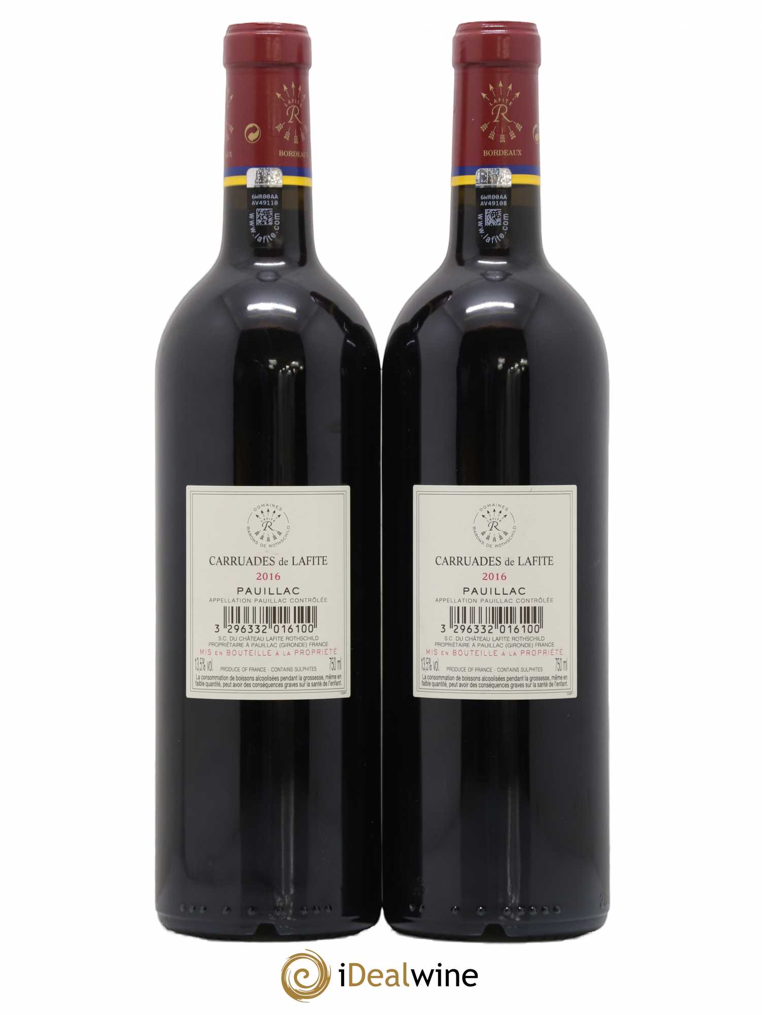 Carruades de Lafite Rothschild Second Vin 2016 - Lot de 2 bouteilles - 1