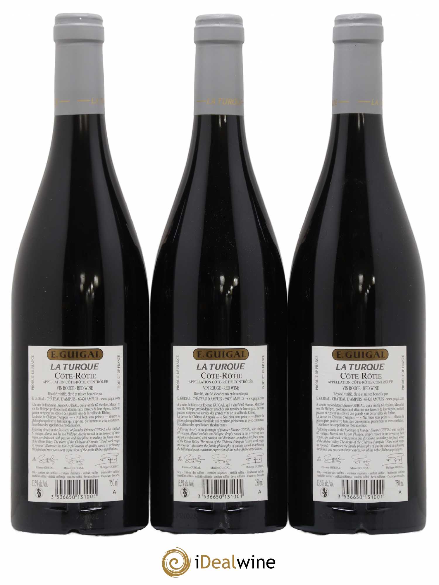 Côte-Rôtie La Turque Guigal 2016 - Lot de 3 bouteilles - 1