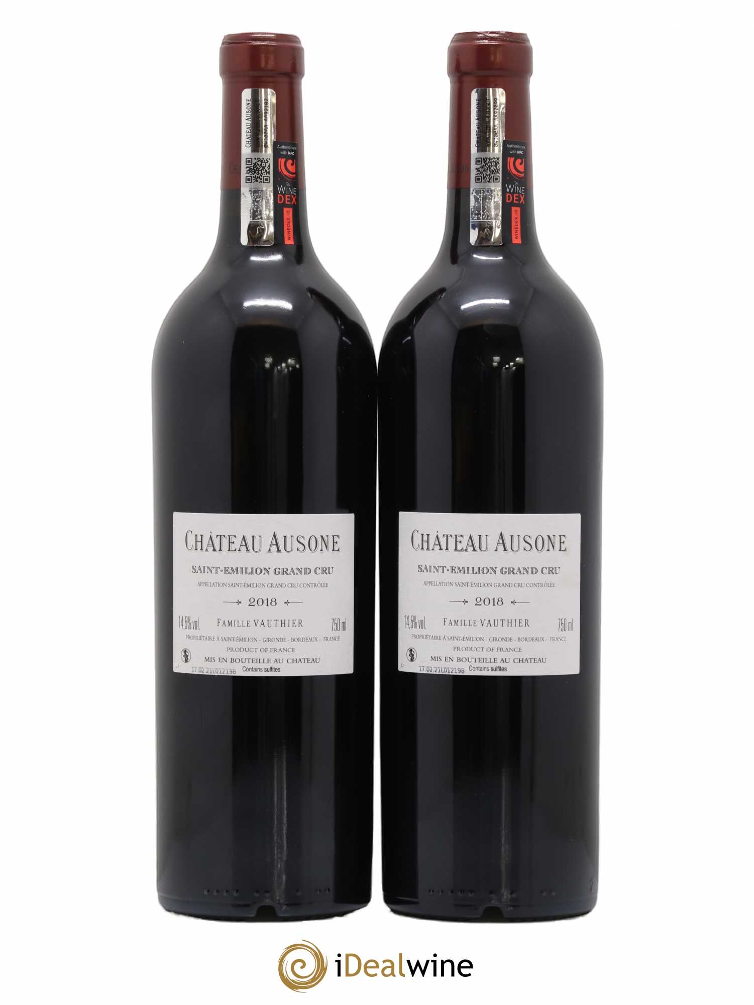 Château Ausone 1er Grand Cru Classé A 2018 - Lot de 2 bouteilles - 1