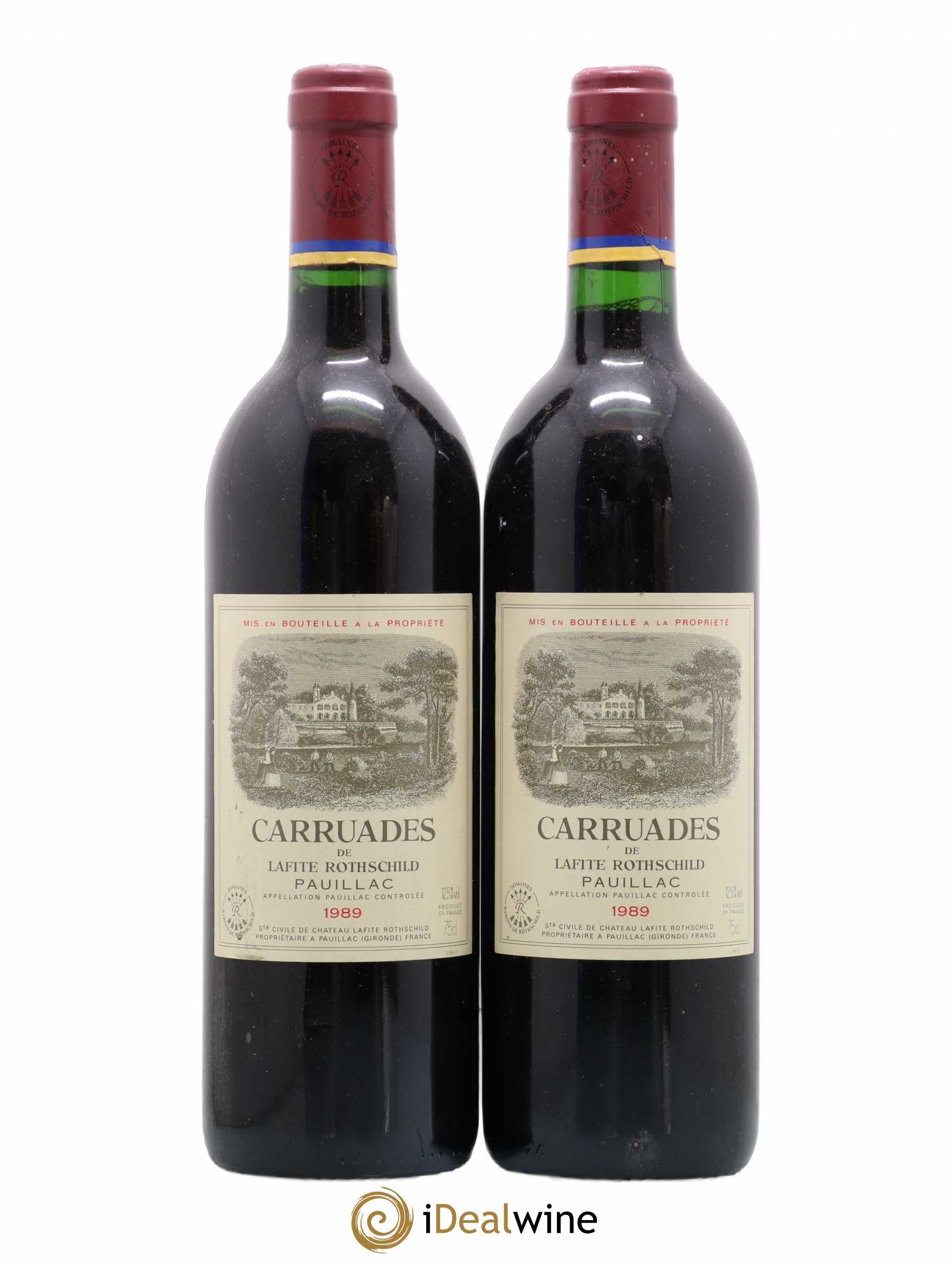 Carruades de Lafite Rothschild Second Vin 1989 - Lot de 2 bouteilles - 0