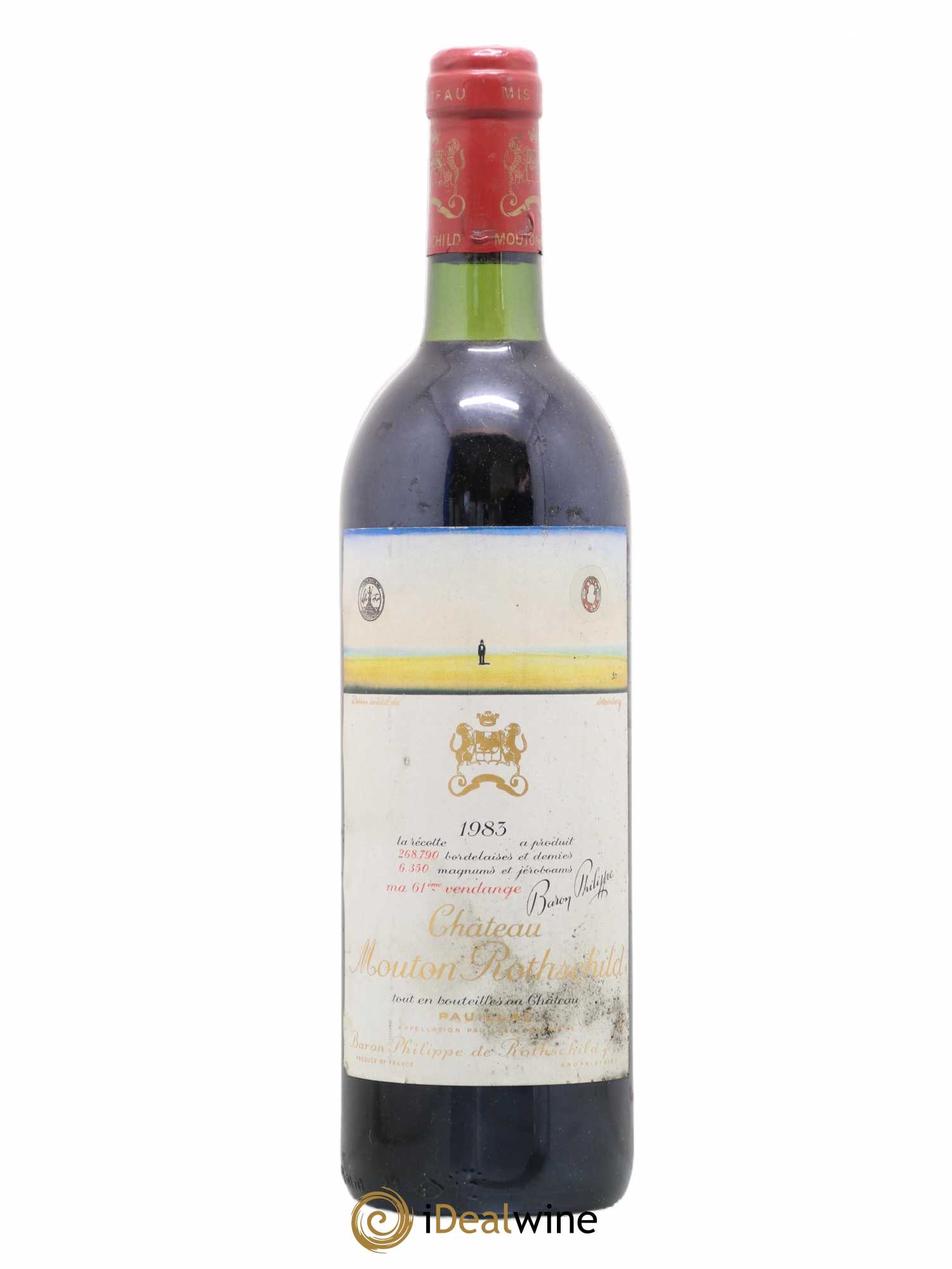 Château Mouton Rothschild 1er Grand Cru Classé 1983 - Lot de 1 bouteille - 0