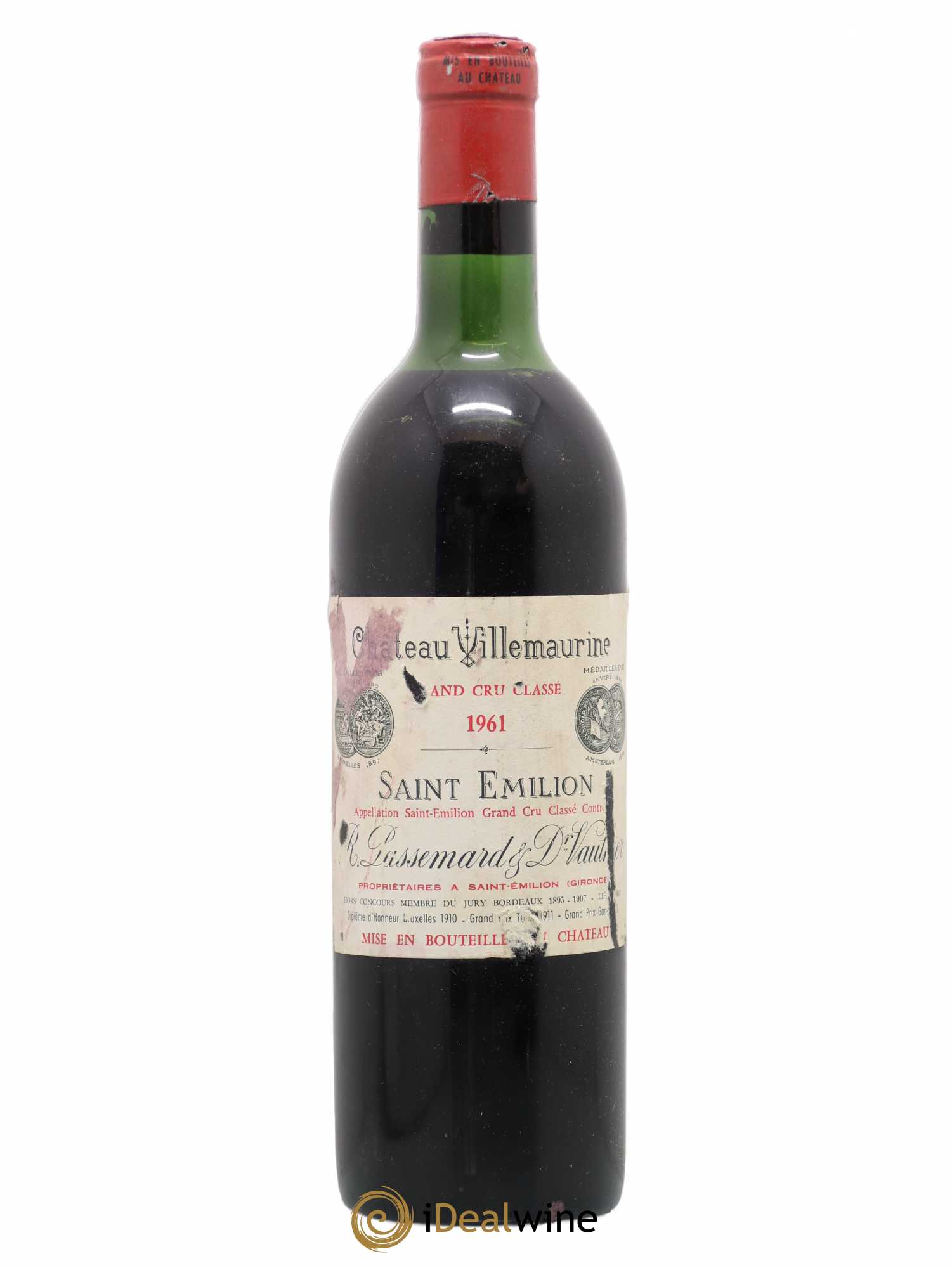 Château Villemaurine Grand Cru Classé 1961 - Lot de 1 bouteille - 0