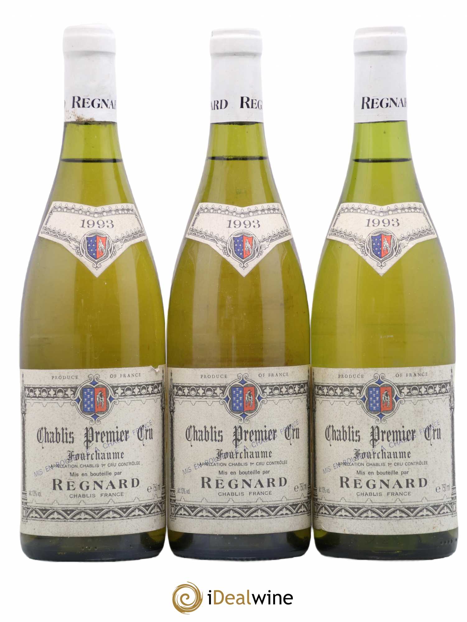 Chablis 1er Cru Fourchaume Regnard 1993 - Lot de 3 bouteilles - 0