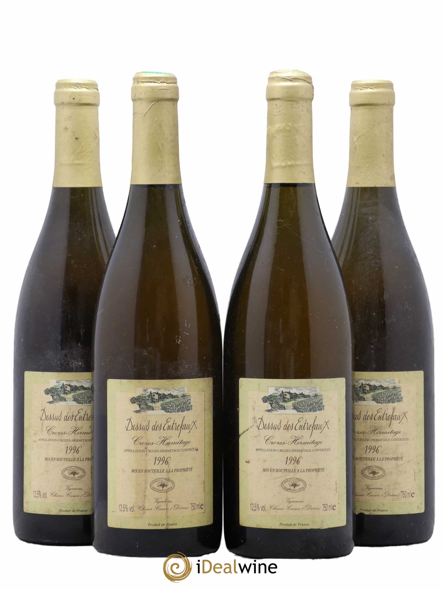 Crozes-Hermitage Dessus Des Entrefaux 1996 - Lot de 4 bouteilles - 0