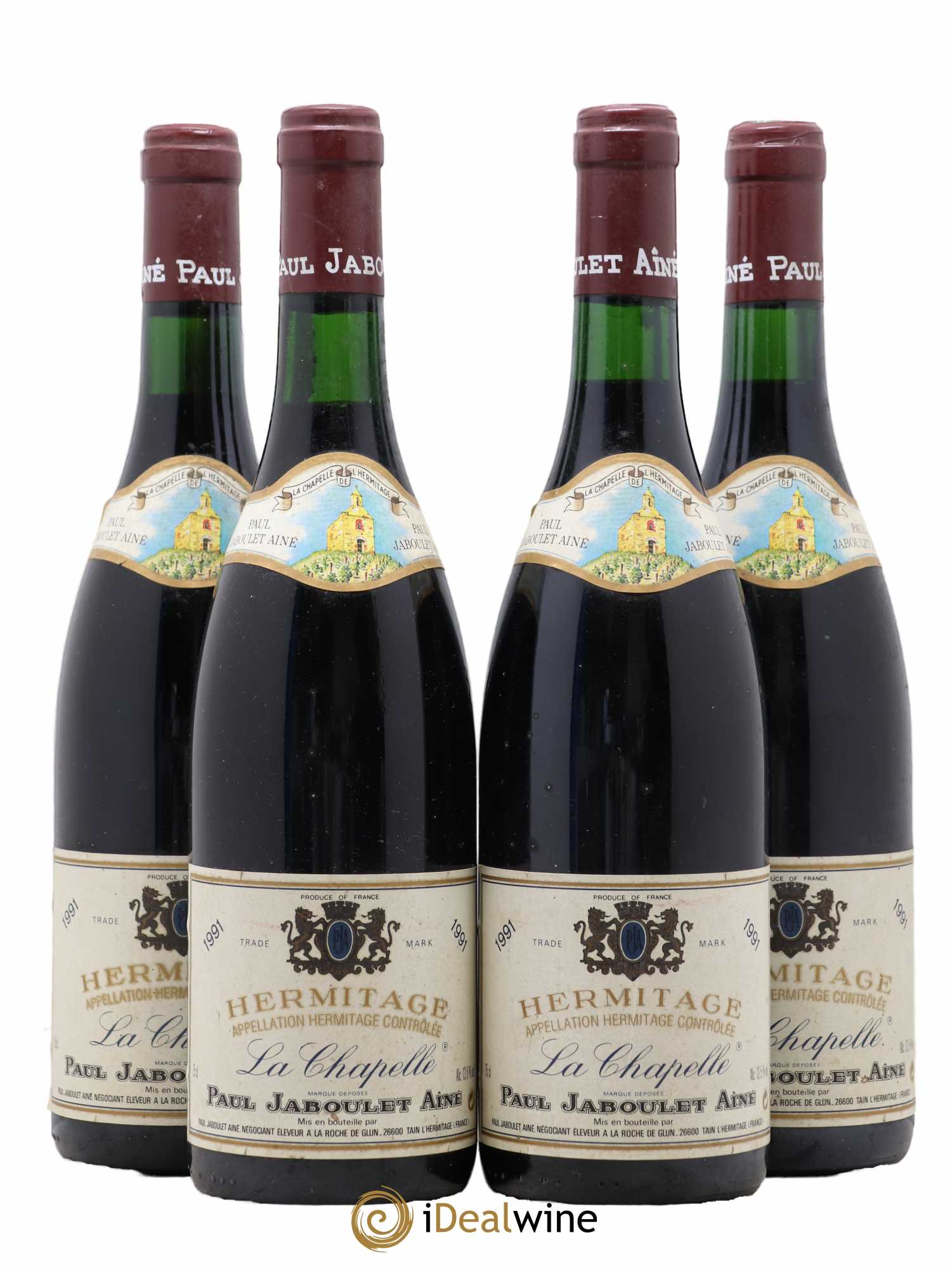 Hermitage La Chapelle Paul Jaboulet Ainé 1991 - Lot de 4 bouteilles - 0