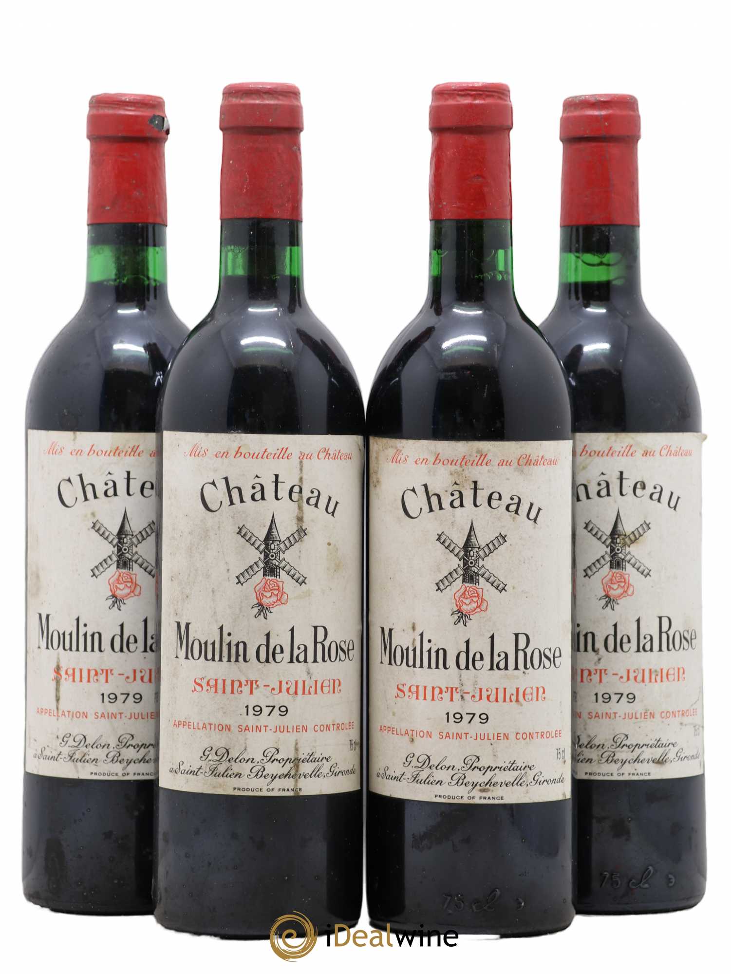 Château Moulin de la Rose Cru Bourgeois 1979 - Lot de 4 bouteilles - 0