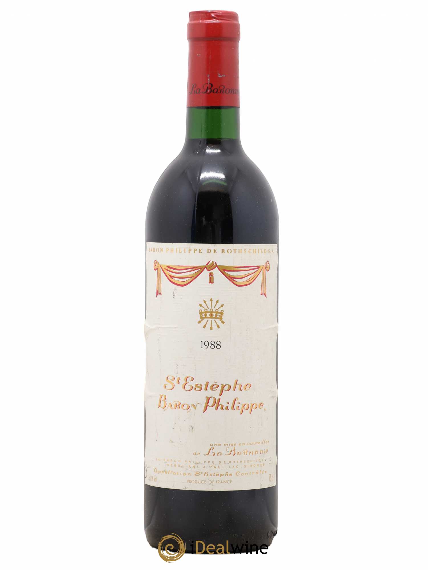 Château Saint-Estèphe Baron Philippe 1988 - Lot de 1 bouteille - 0