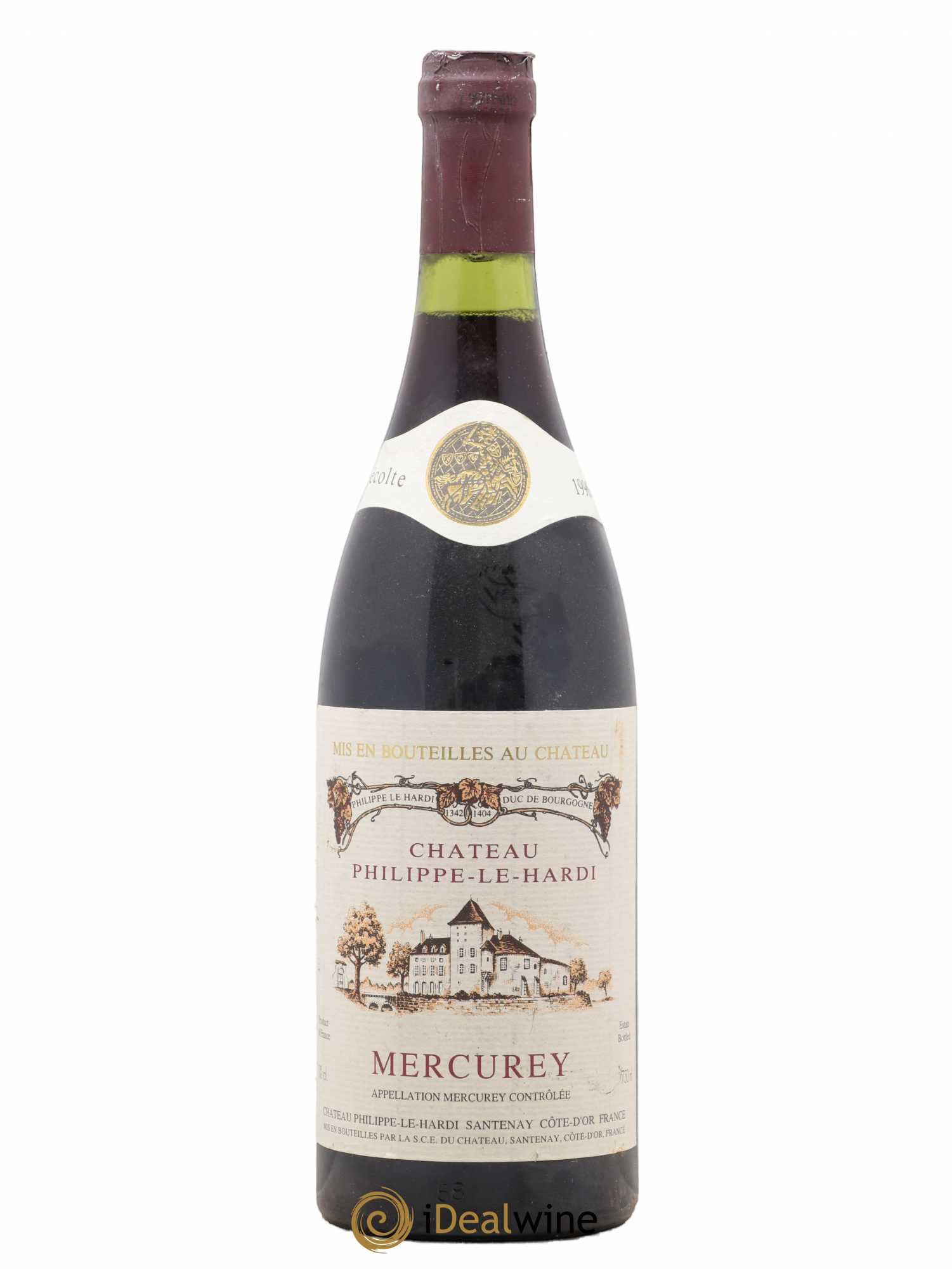 Mercurey Château Philipe Le Hardy 1990 - Posten von 1 Flasche - 0