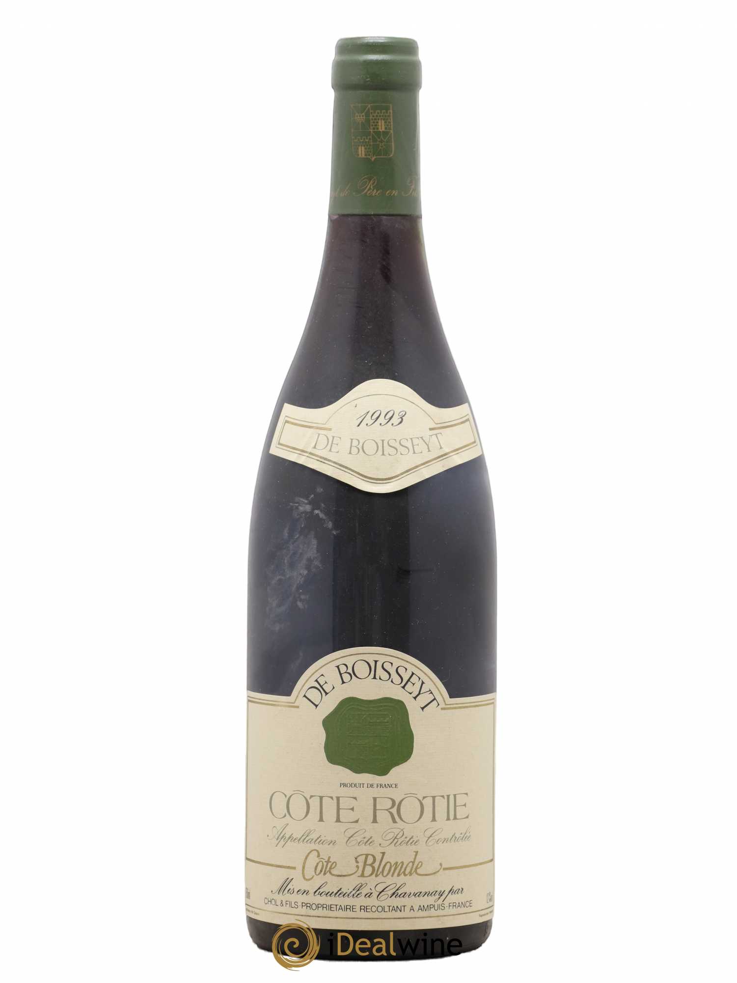 Côte-Rôtie Côte-Blonde Vignoble De Boisseyt Côte Blonde De Boisseyt-Chol 1993 - Posten von 1 Flasche - 0