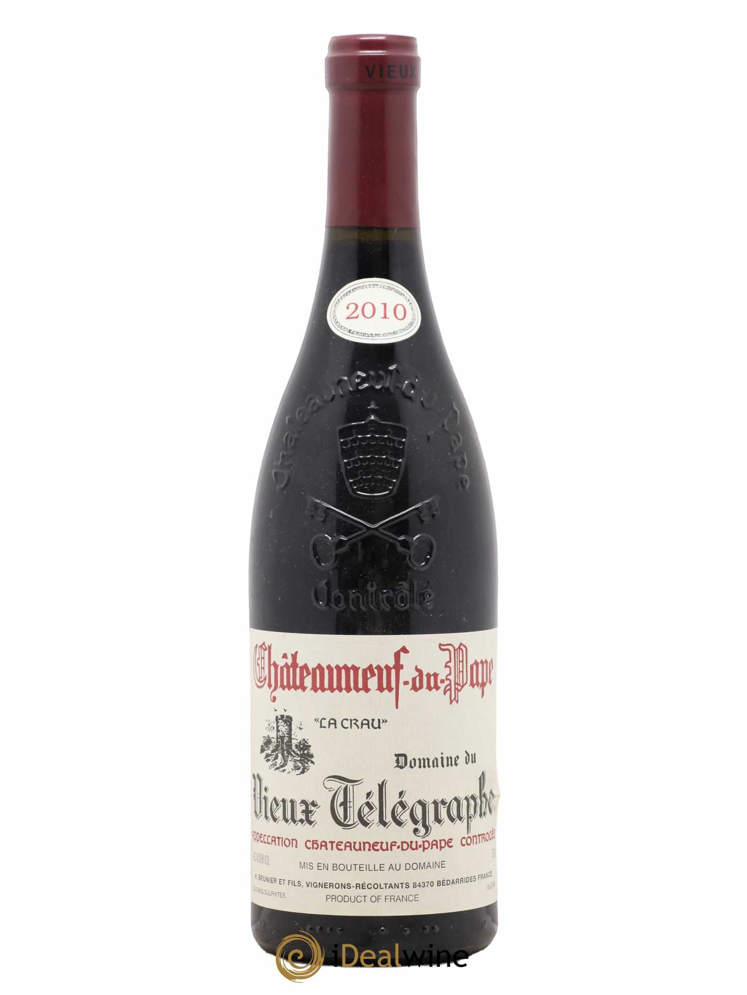 Châteauneuf-du-Pape Vieux Télégraphe (Domaine du) Vignobles Brunier 2010 - Lot de 1 bouteille - 0