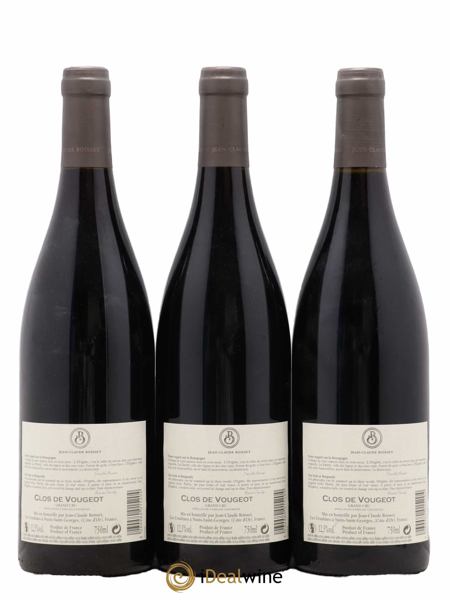 Clos de Vougeot Grand Cru Jean Claude Boisset (sans prix de réserve) 2013 - Posten von 3 Flaschen - 1
